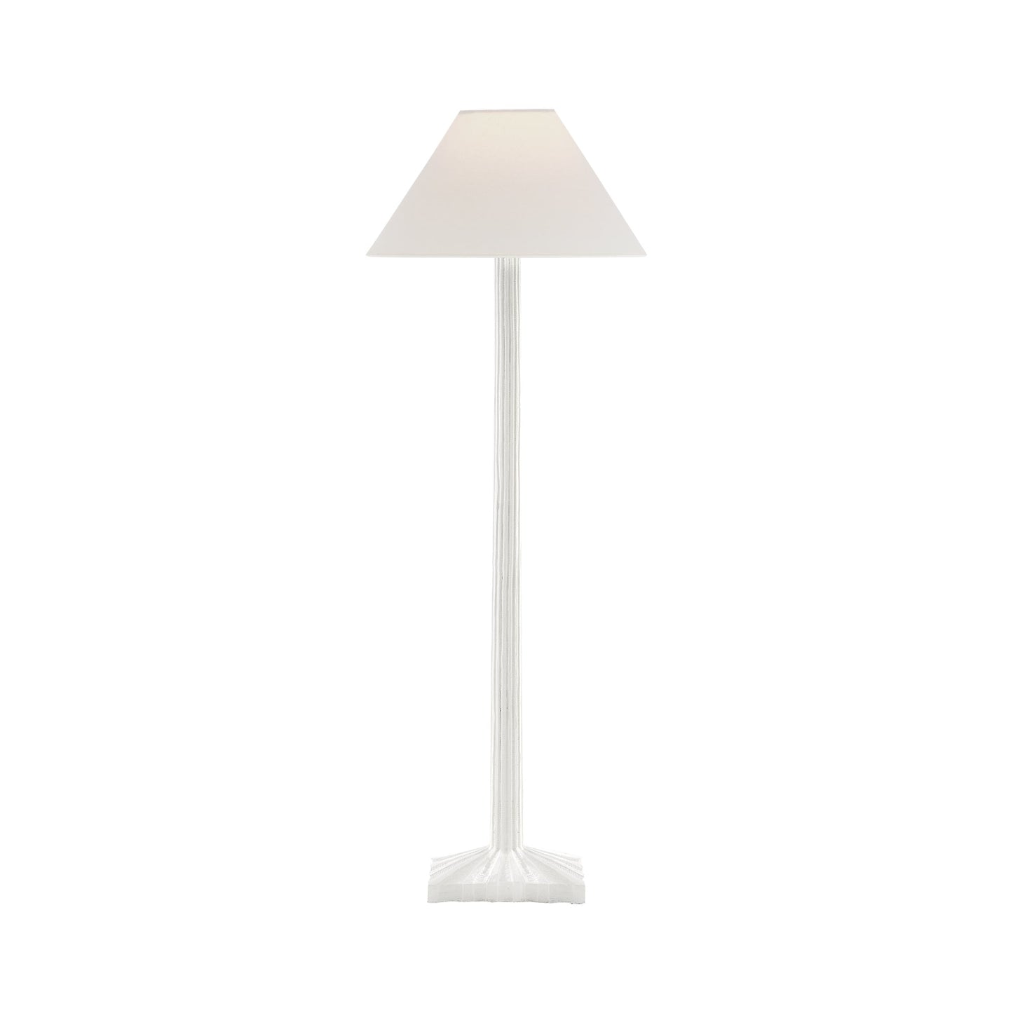Strie Table Lamp in Plaster White.