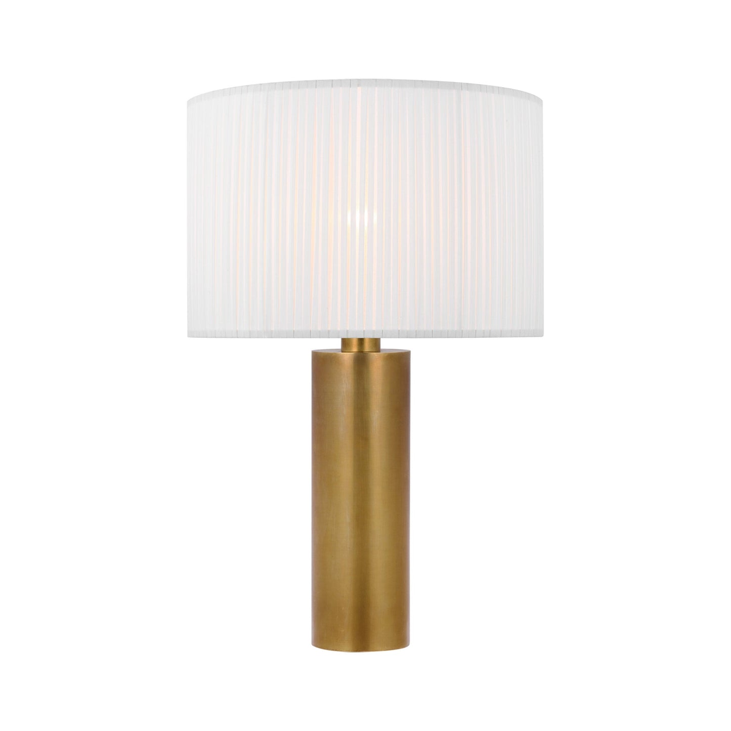 Sylvie Table Lamp in Hand-Rubbed Antique Brass (Silk Pleat).