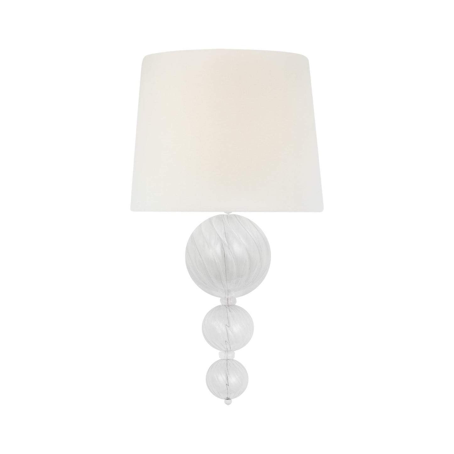 Talia Swirled Glass Wall Light in Plaster White.