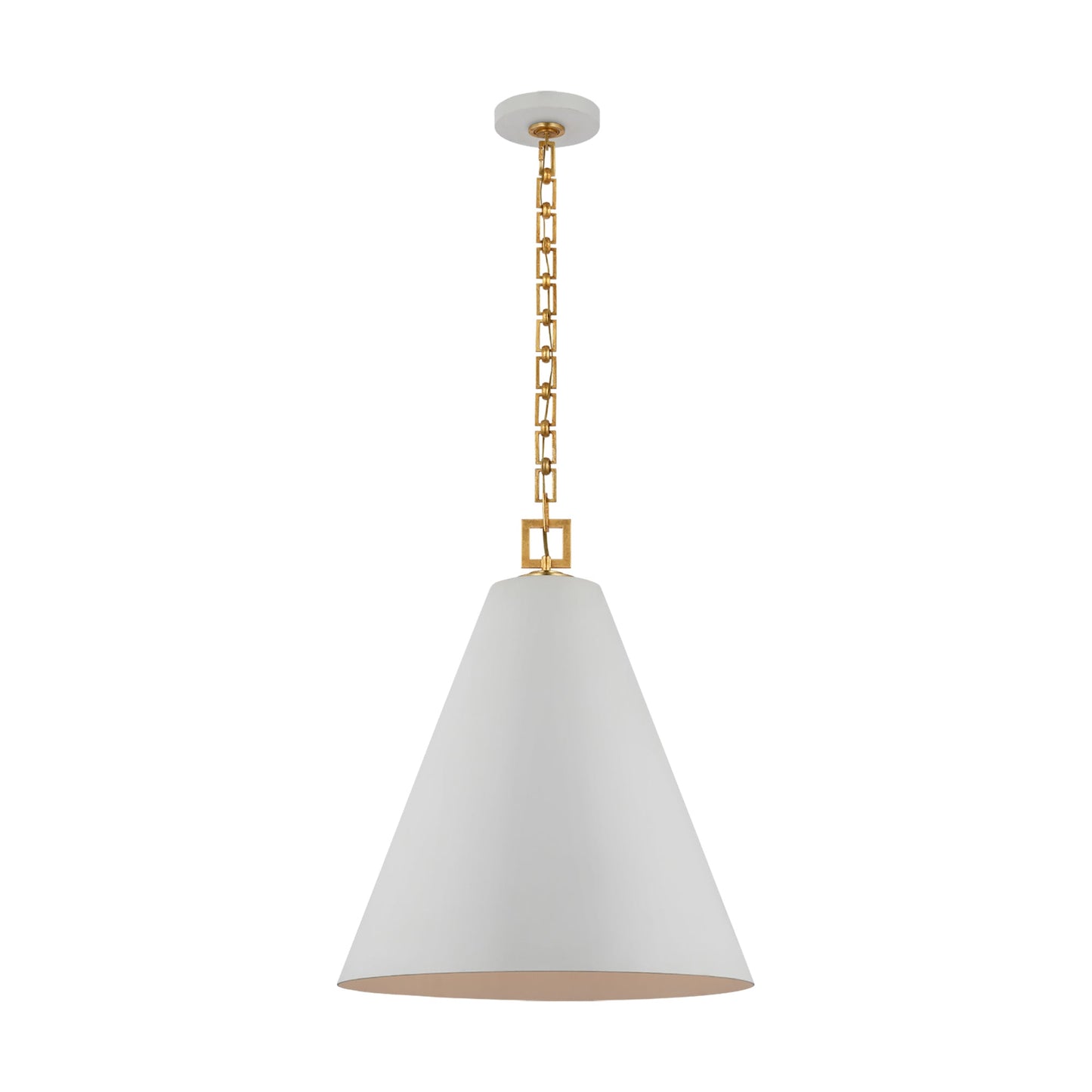 Theo Pendant Light in Soft White/Gild (22-Inch).