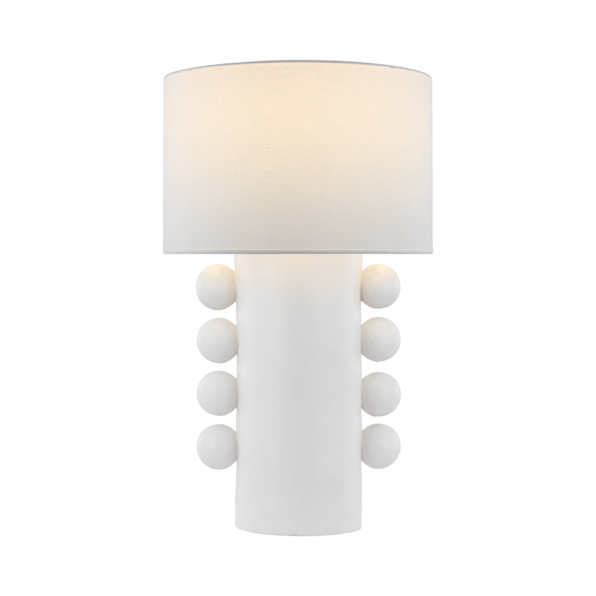 Tiglia LED Rechargeable Table Lamp in Plaster White.