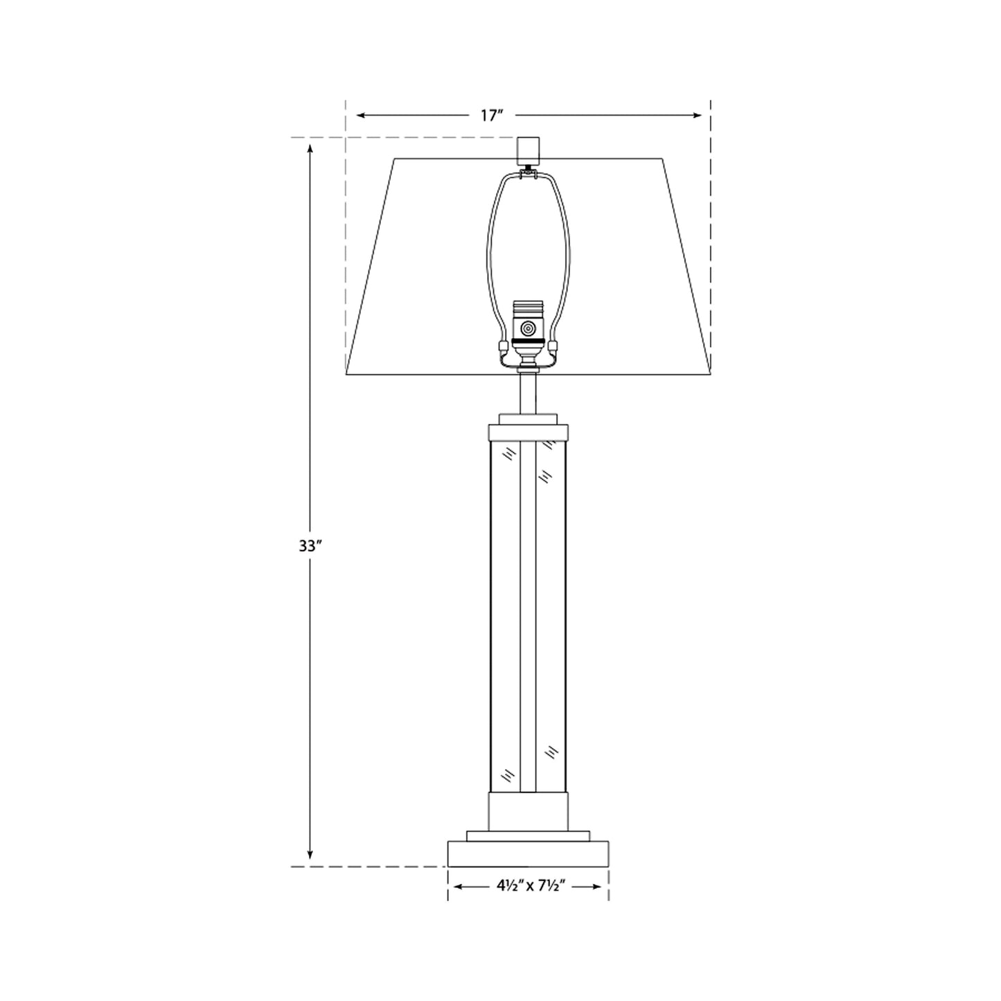 Wright Table Lamp - line drawing.