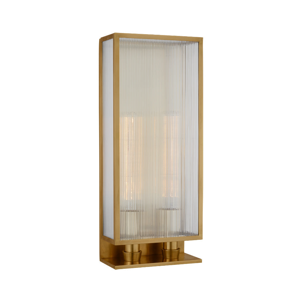 York Wall Light in Soft Brass (2-Light/Large).