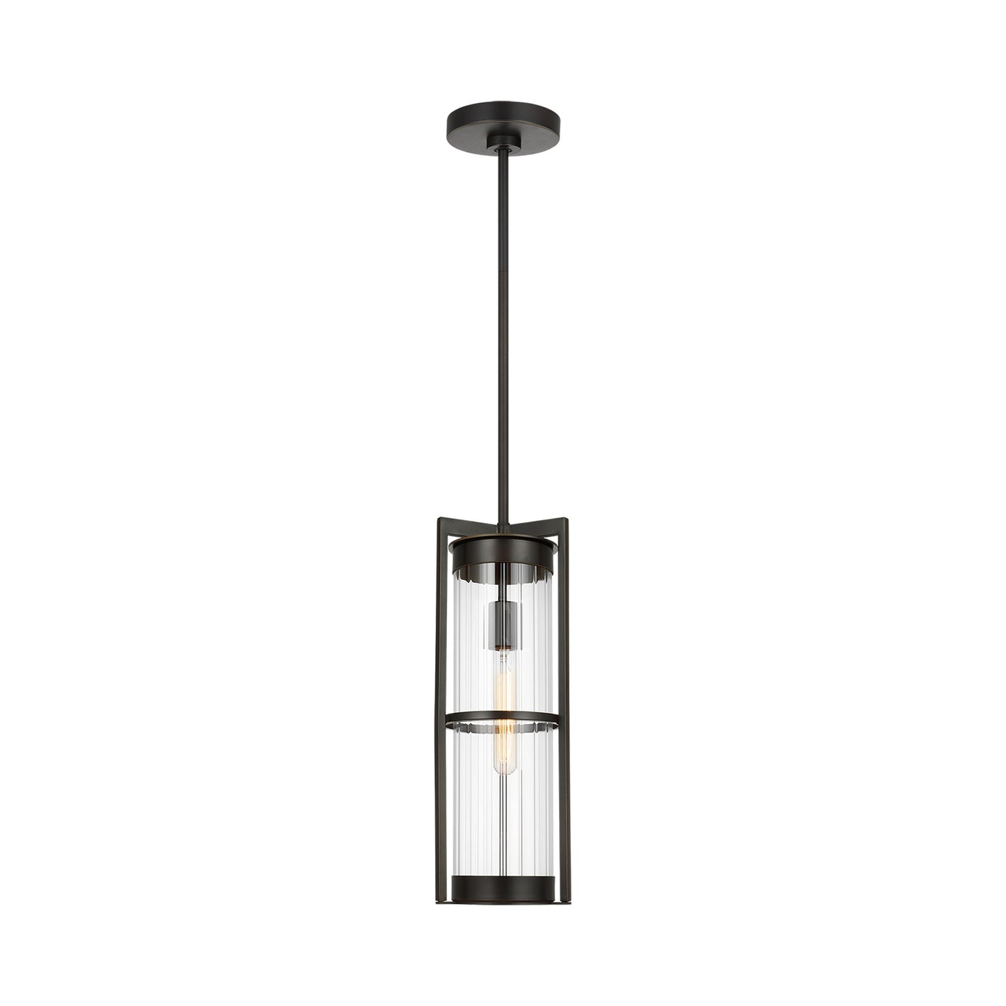 Alcona Outdoor Pendant Light in Antique Bronze.