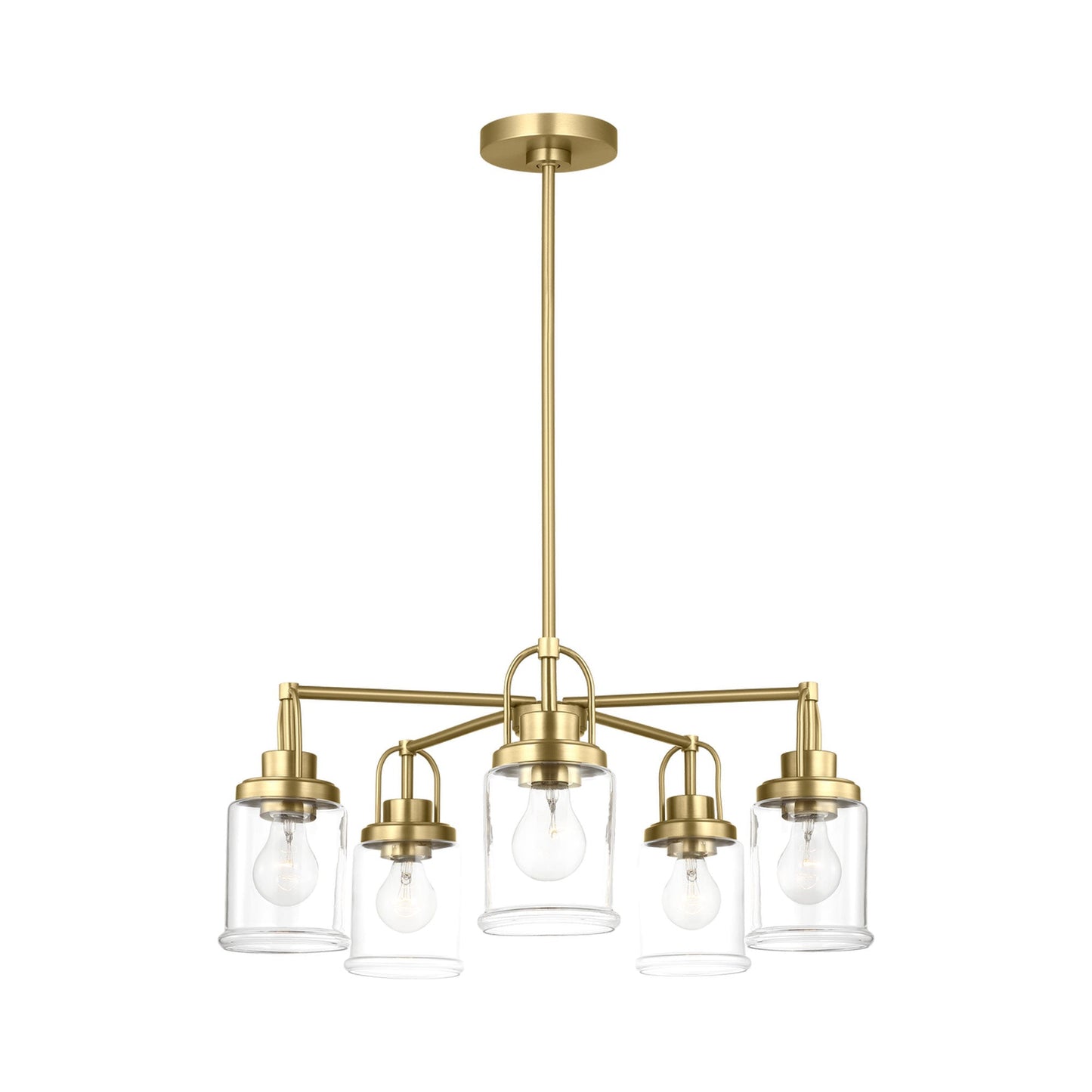 Anders Chandelier in Satin Brass.