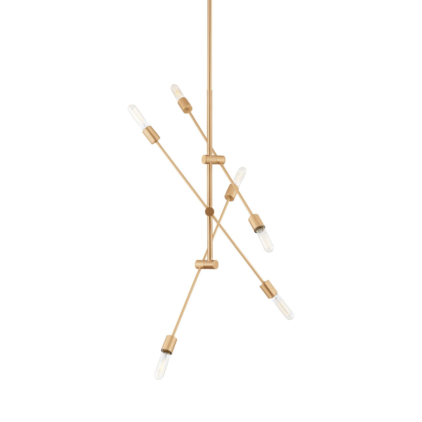 Axis Chandelier in Satin Brass (Large).