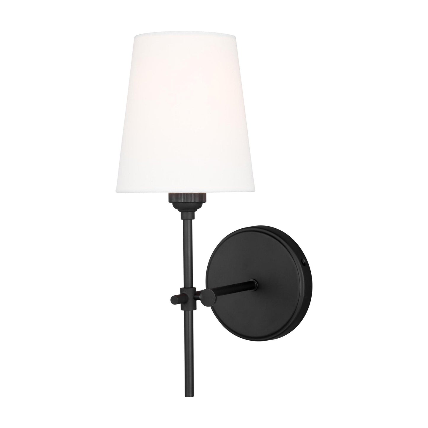 Baker Bath Wall Light in Midnight Black.