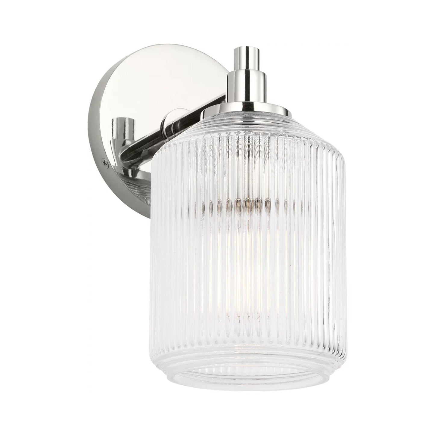 Barstow Bath Wall Light in Polished Nickel.