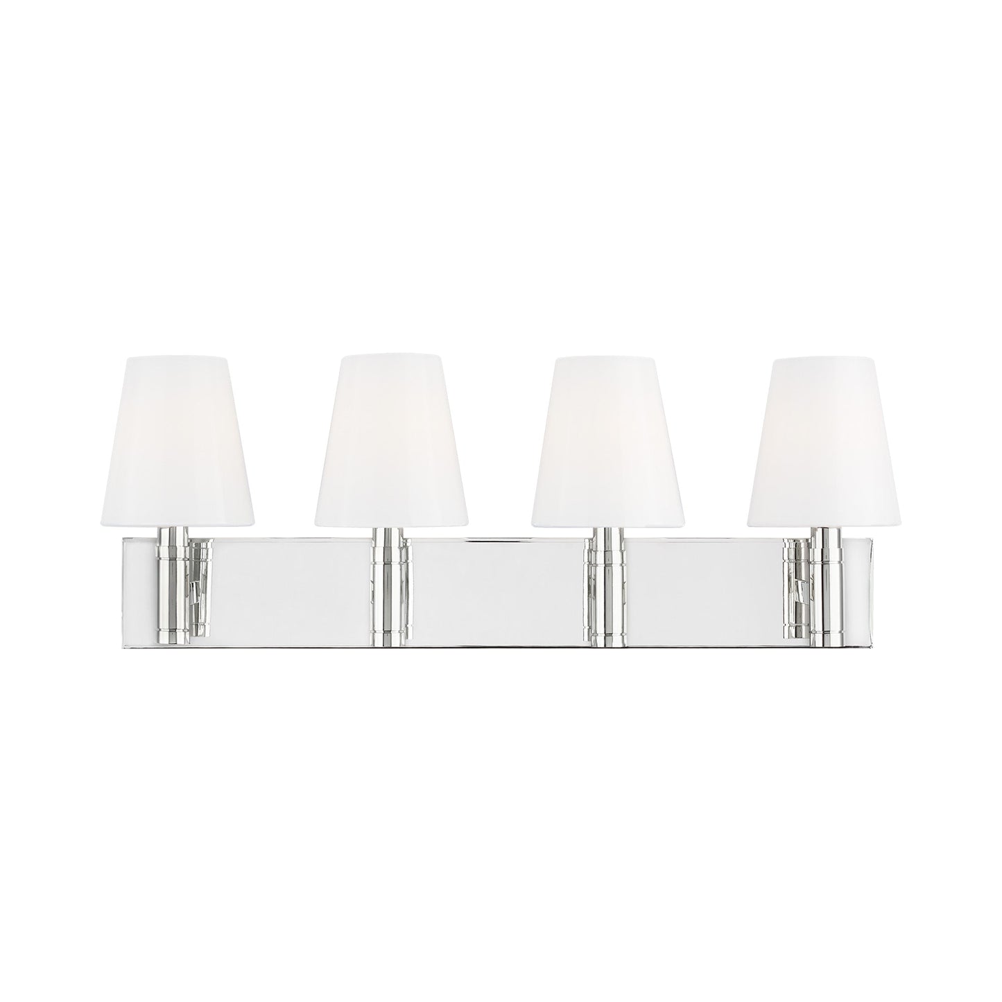 Beckham Bath Vanity Light in Polished Nickel (4-Light).
