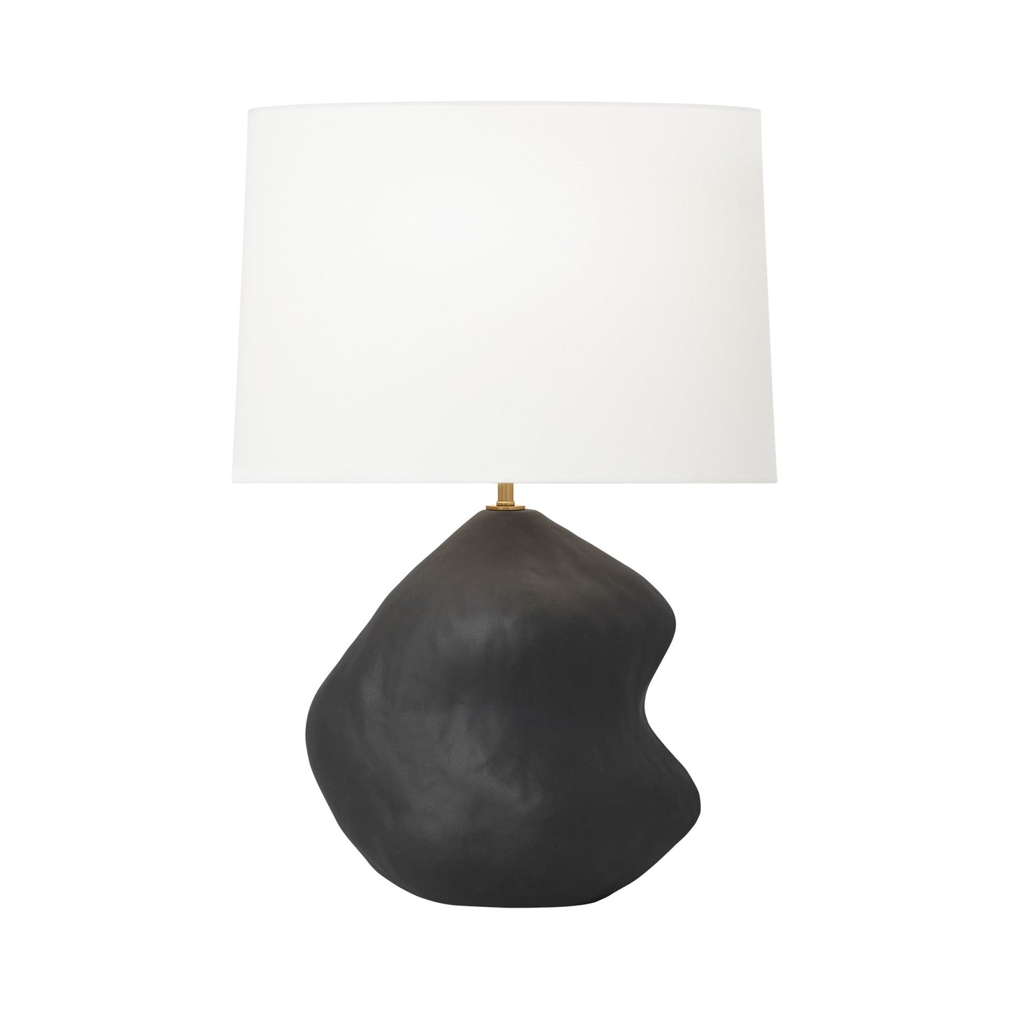 Broxton Table Lamp in Rough Black.