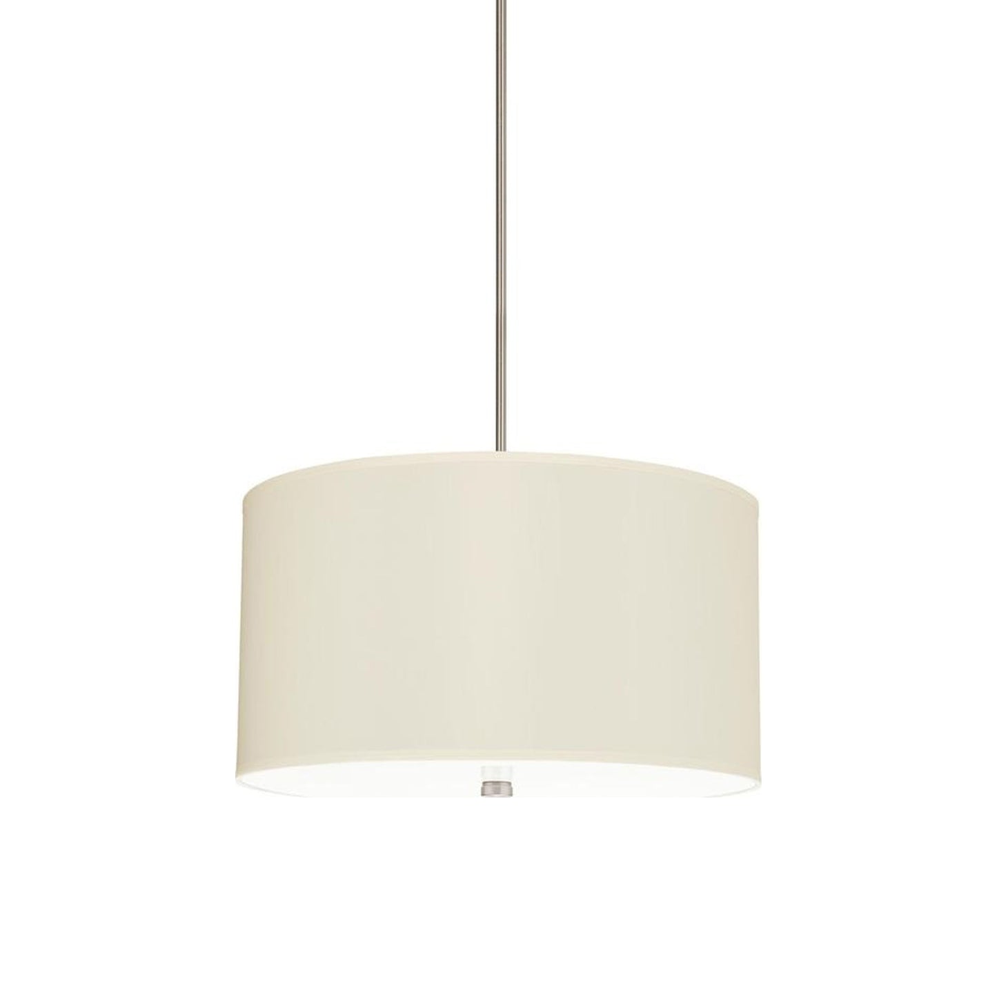 Dayna Pendant Light in Brushed Nickel/Cream.