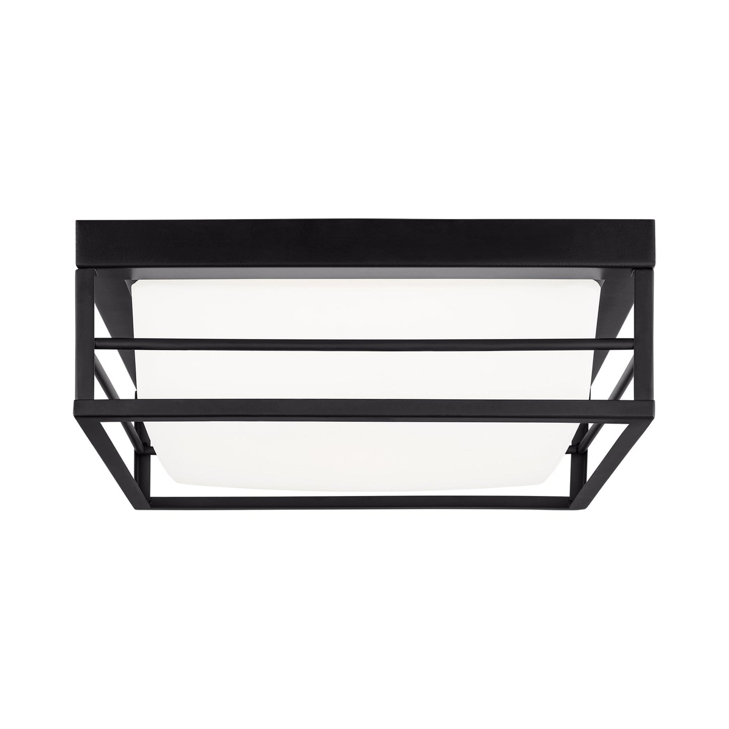 Dearborn LED Flush Mount Ceiling Light in Midnight Black (Medium).
