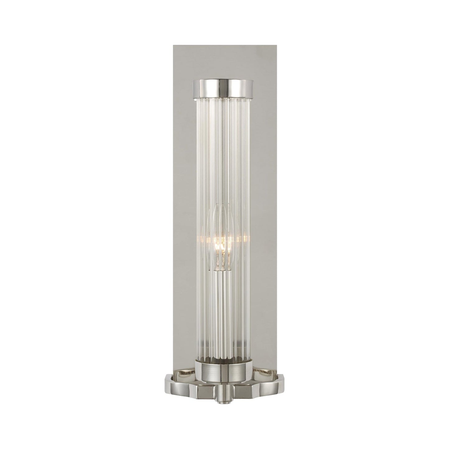 Demi Bath Wall Light in Polished Nickel.