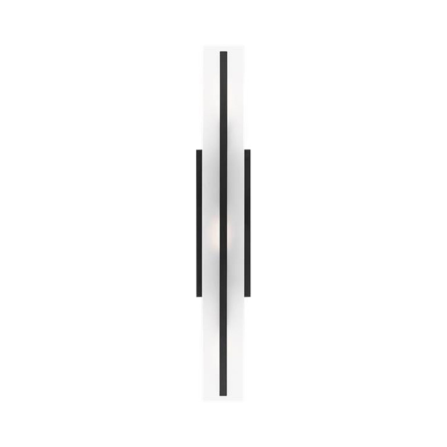 Dex Bath Wall Light in Midnight Black (29.88-Inch).