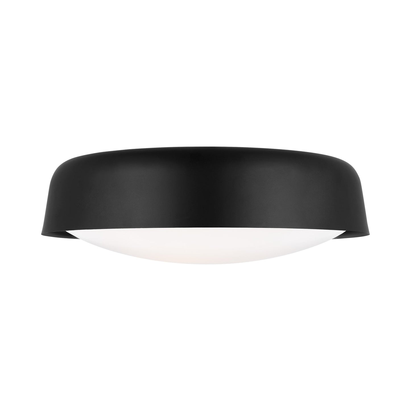 Draper Flush Mount Ceiling Light in Midnight Black.