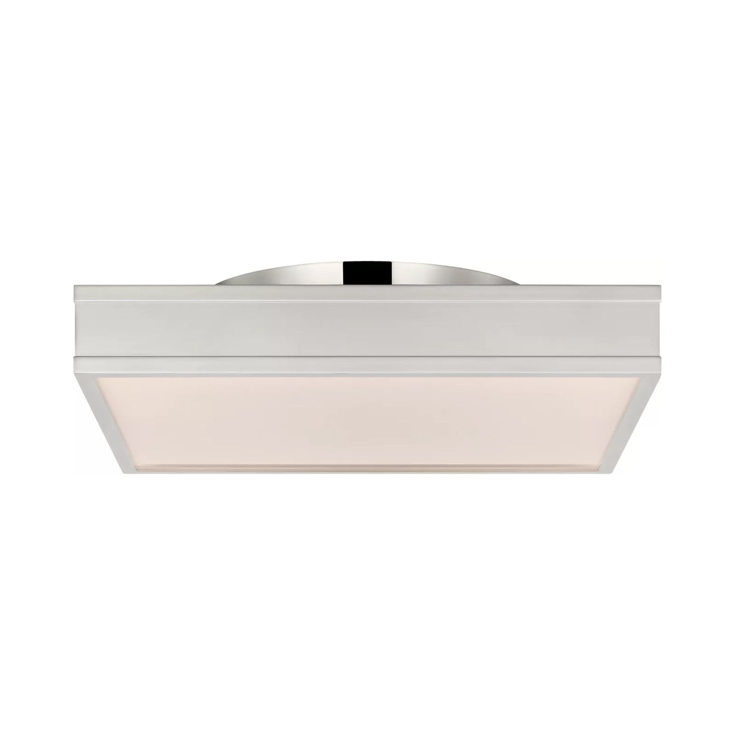 Dupont Square LED Semi Flush Mount Ceiling Light in Polished Nickel (16-Inch).
