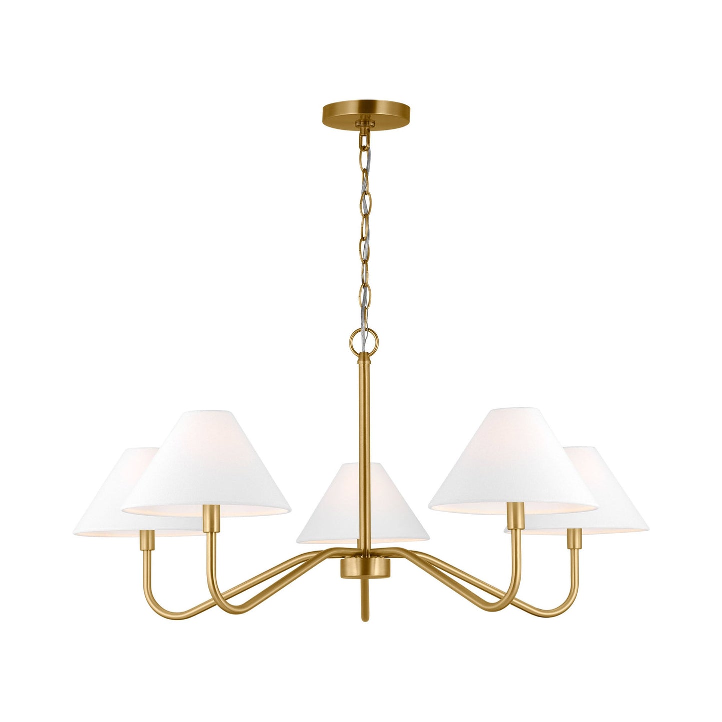 Eldon Chandelier in Satin Brass (Large).
