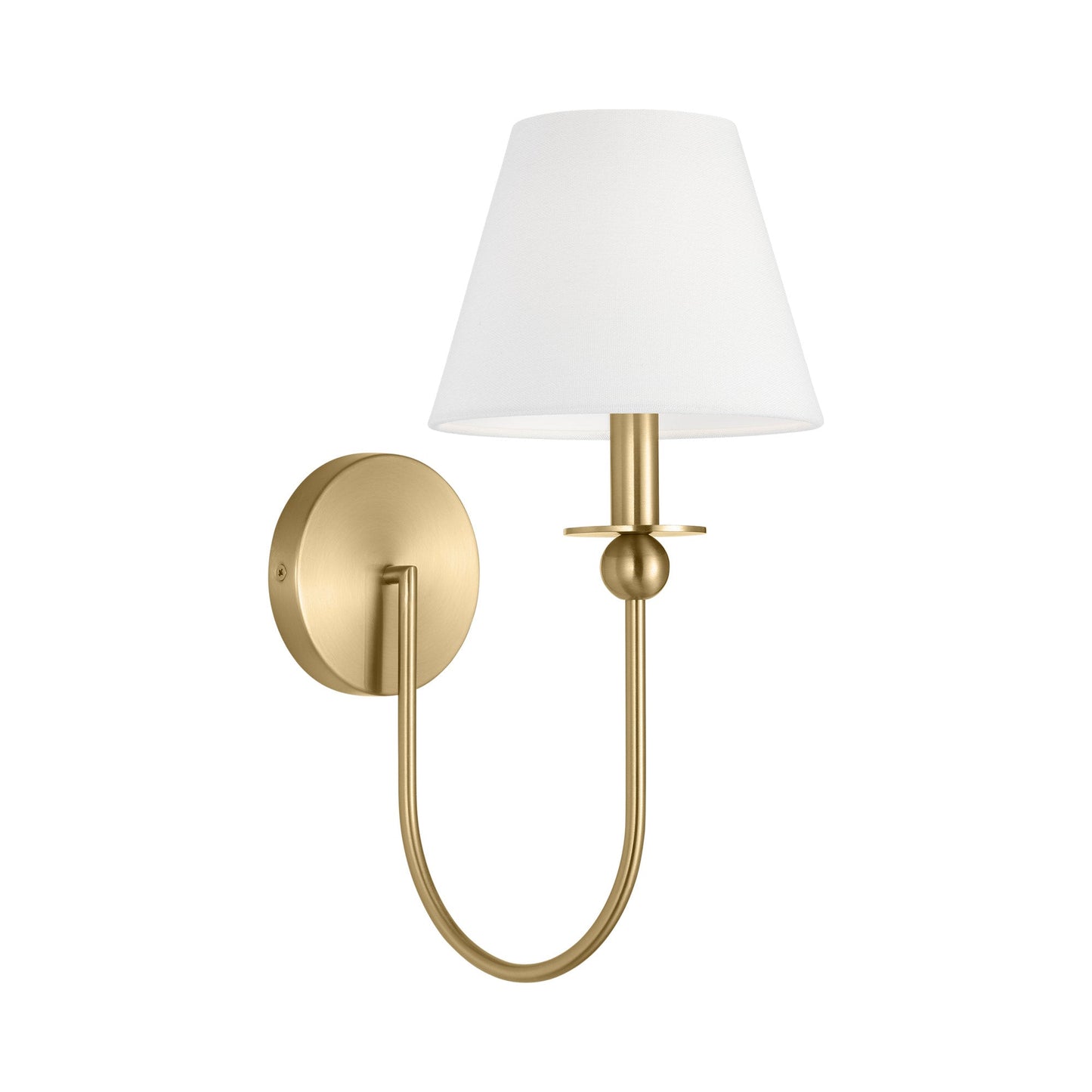 Elsay Wall Light in Satin Brass.