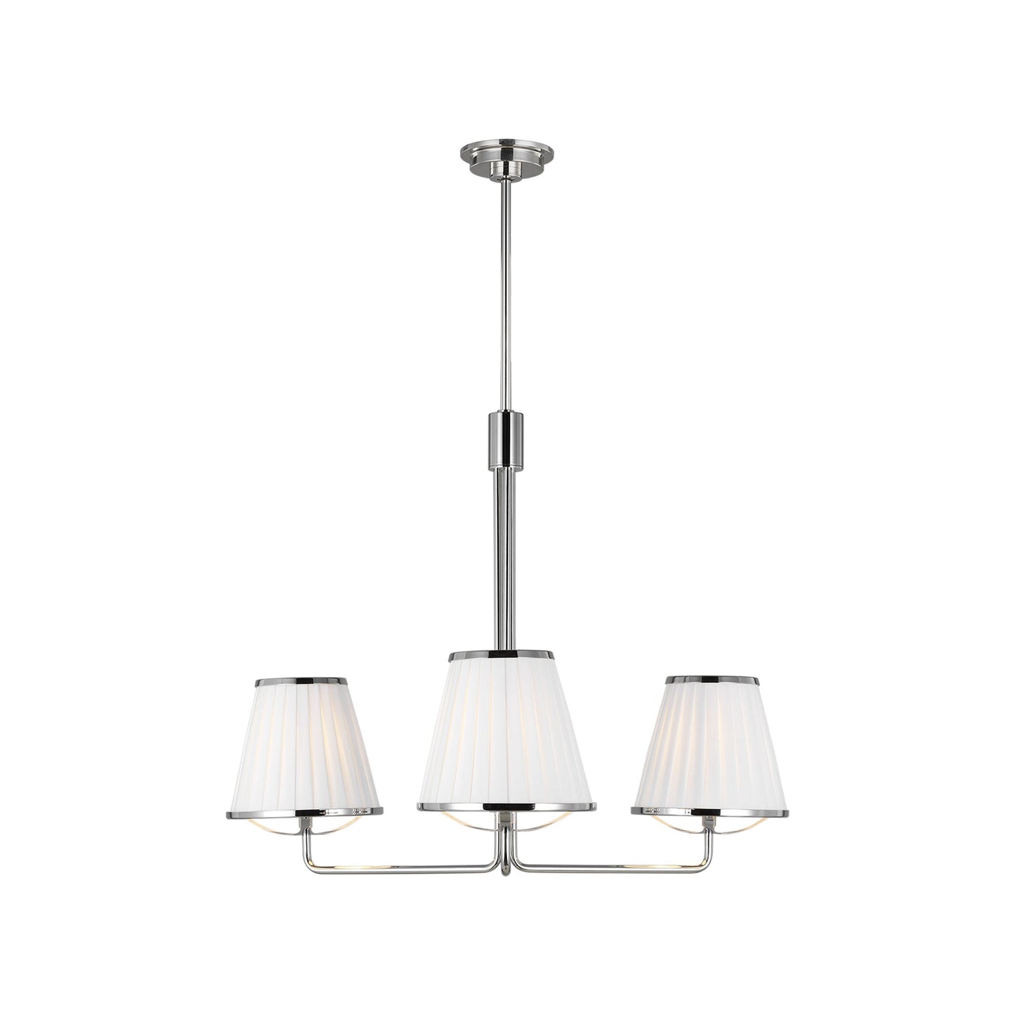 Esther Chandelier in Polished Nickel (Small).