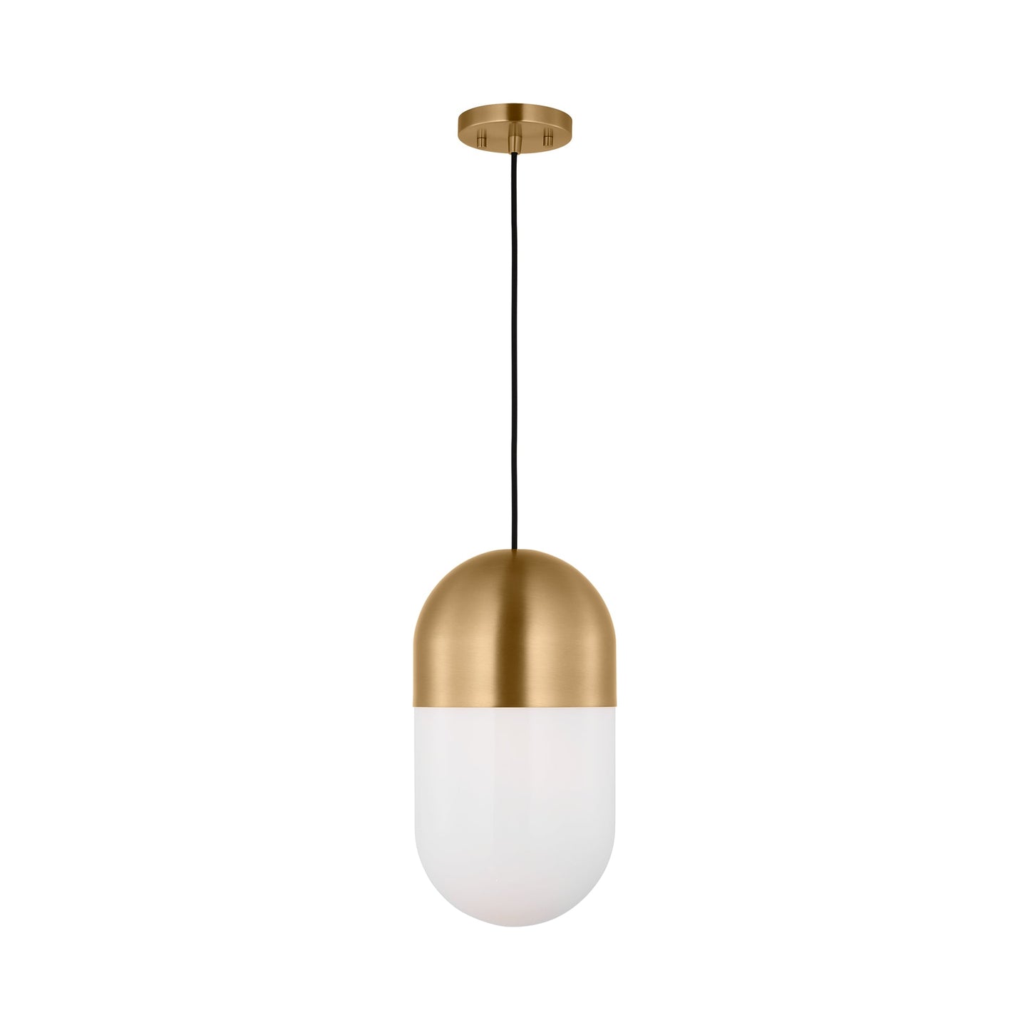Foster Pendant Light in Satin Brass.