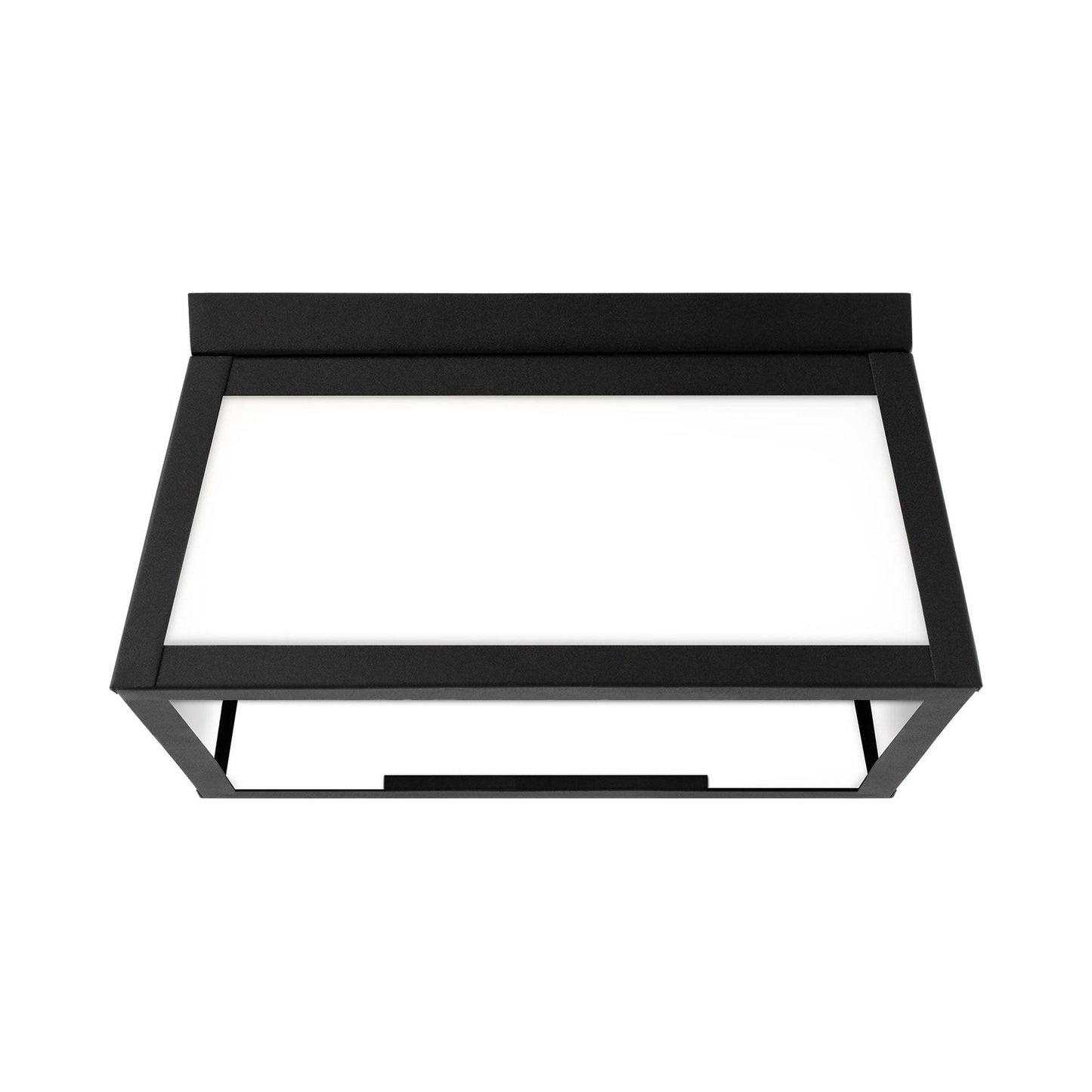Founders Outdoor Flush Mount Ceiling Light in Black (LED Bulb).
