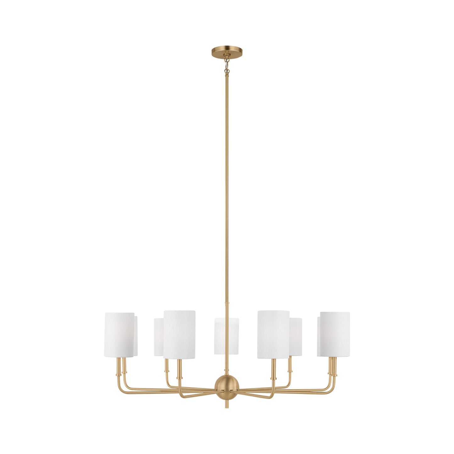 Foxdale Chandelier in Satin Brass (9-Light).