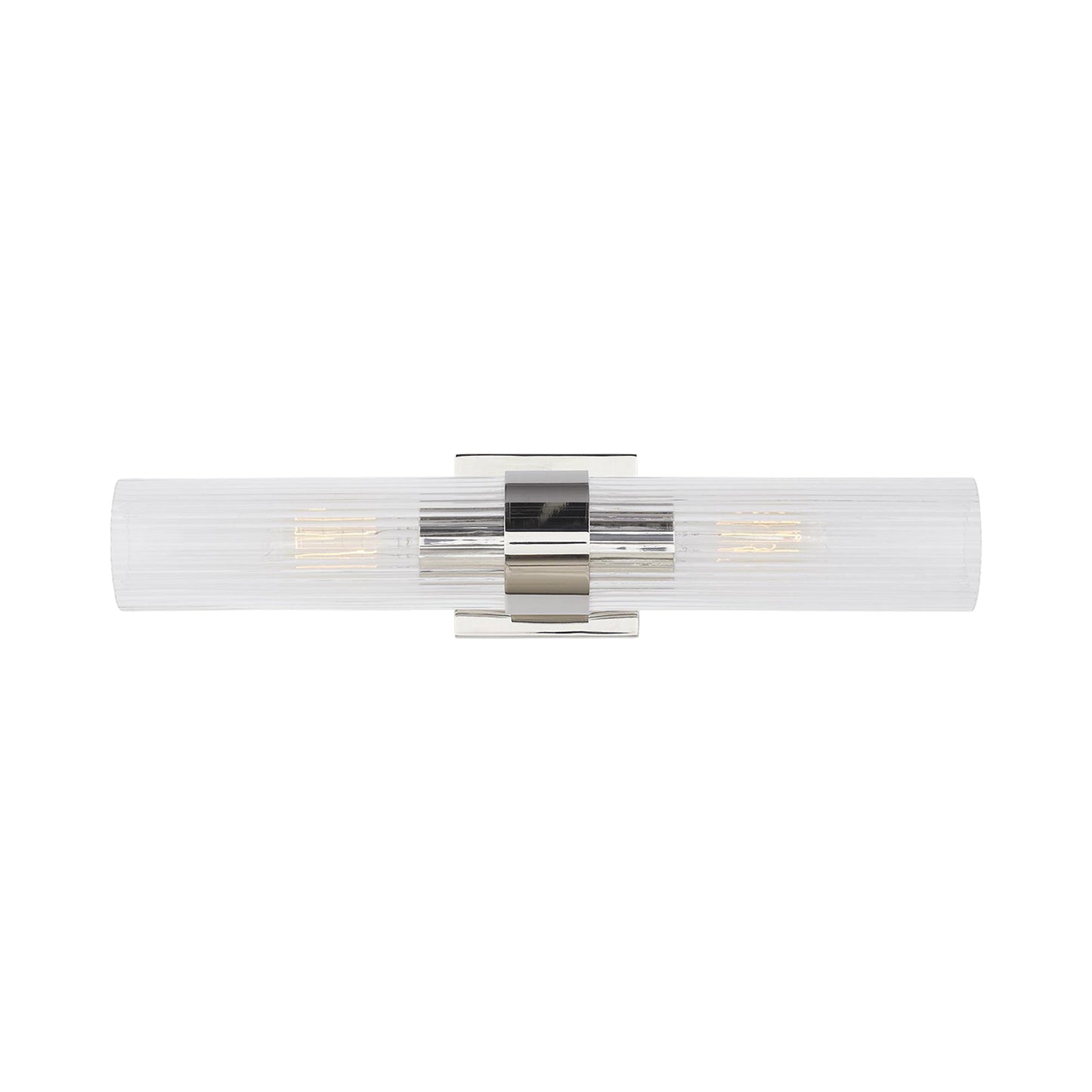 Geneva Linear Vanity Bath Light in Polished Nickel.