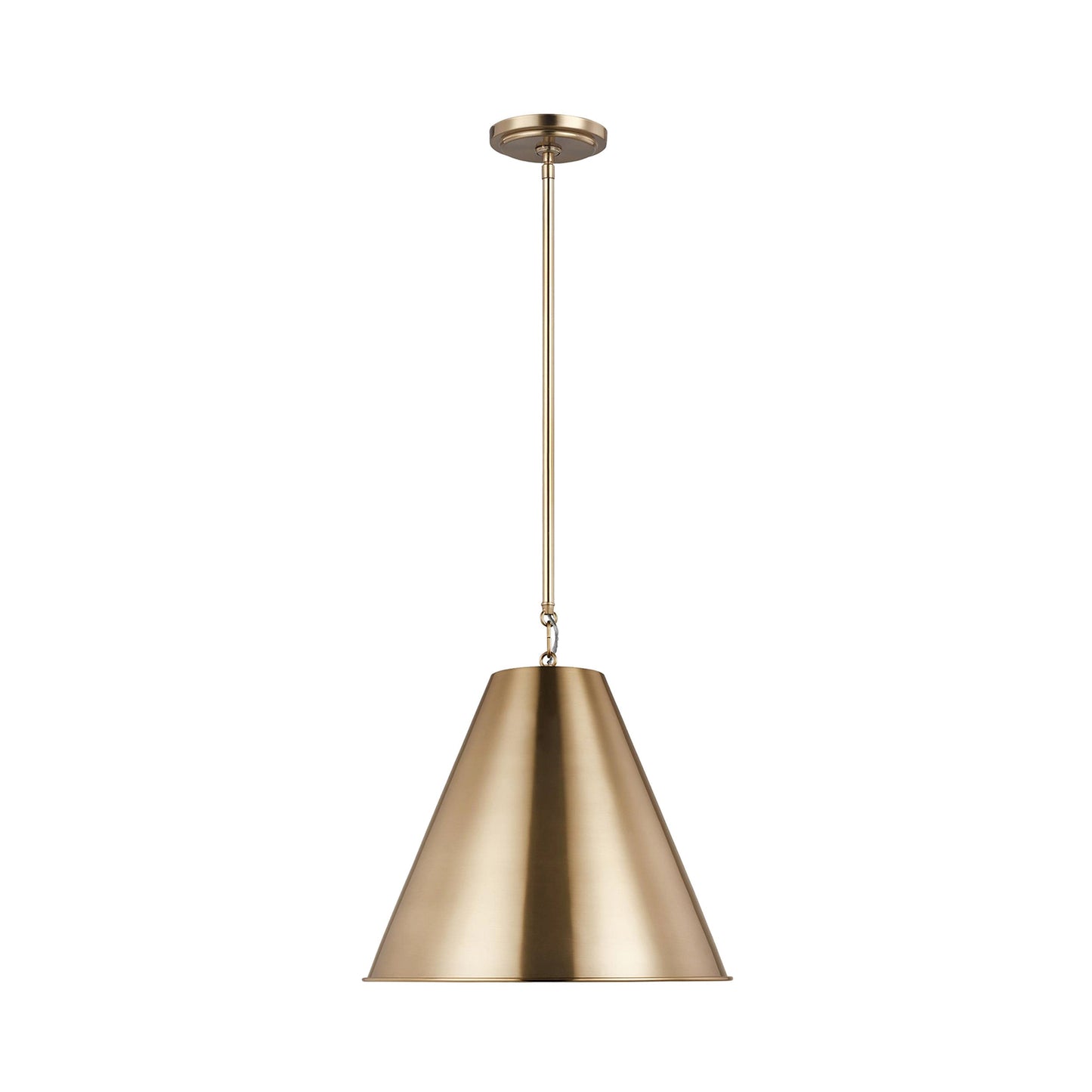 Gordon Pendant Light in Satin Brass.