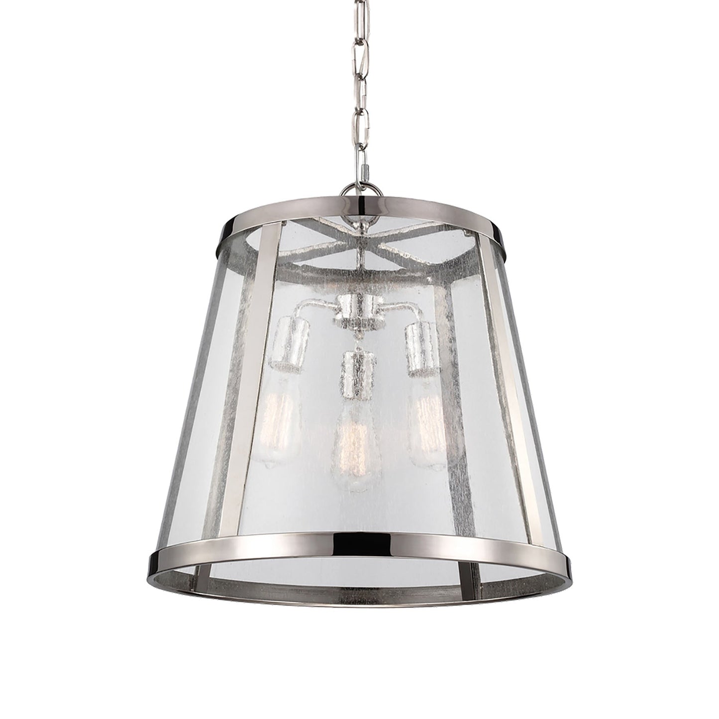 Harrow Pendant Light in Polished Nickel (Large).