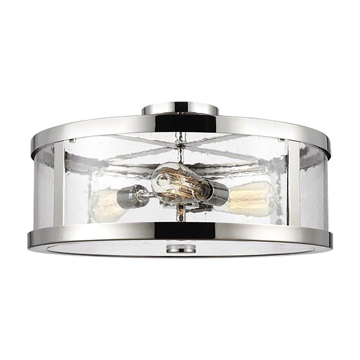 Harrow Semi-Flush Mount Ceiling Light in Polished Nickel (Large).