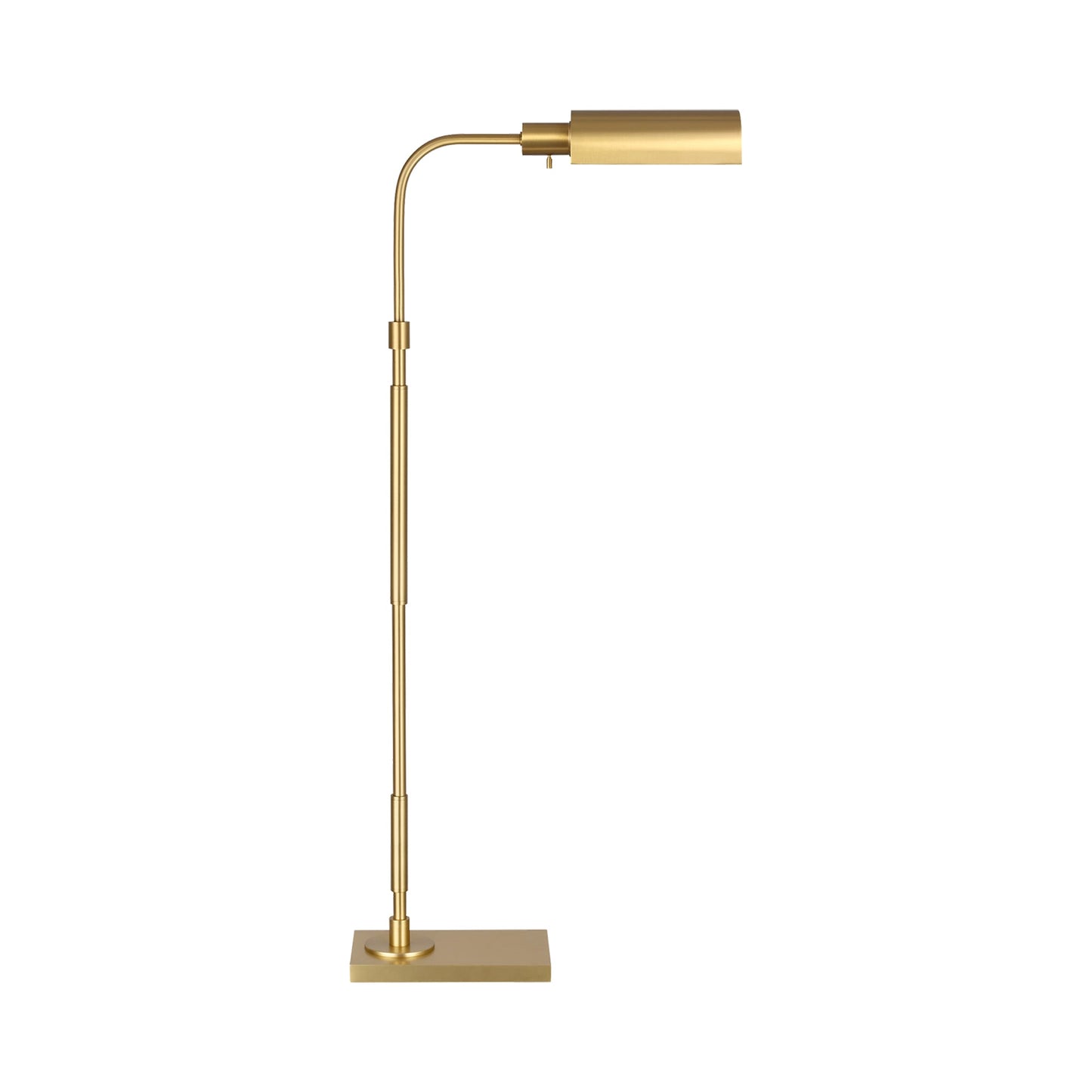 Kenyon Floor Lamp in Burnished Brass.