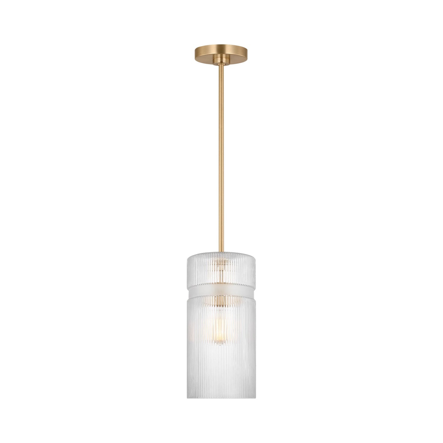 Liouet Glass Pendant Light in Satin Brass.