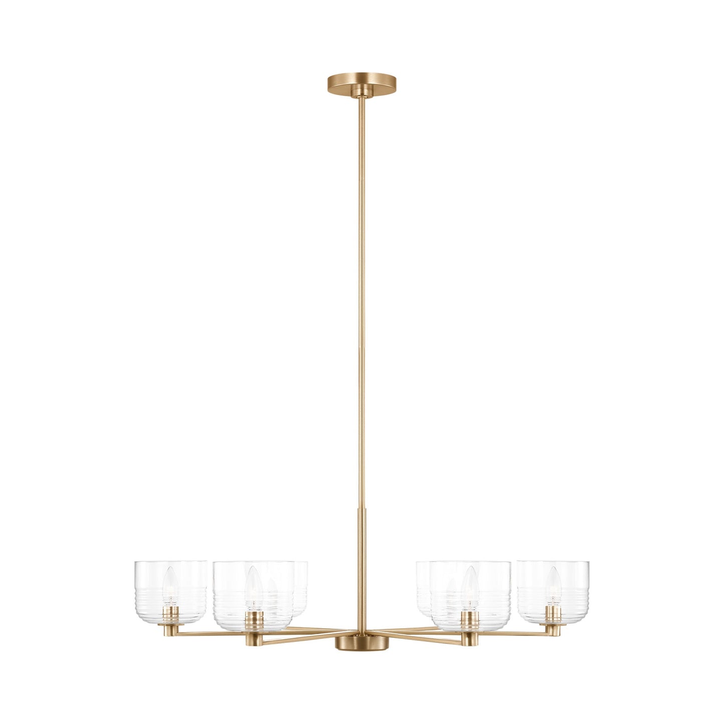 Lochdale Chandelier in Satin Brass (6-Light).