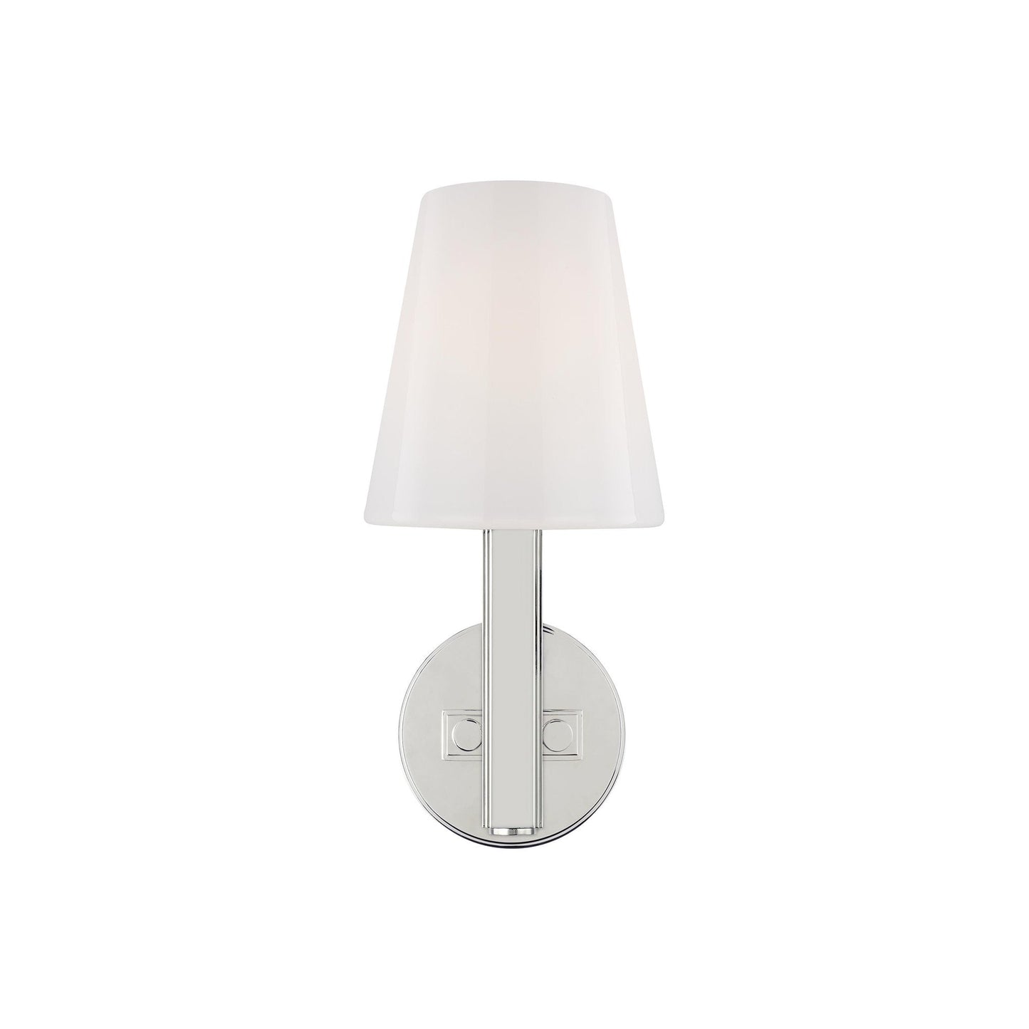 Logan Bath Wall Light in Polished Nickel.