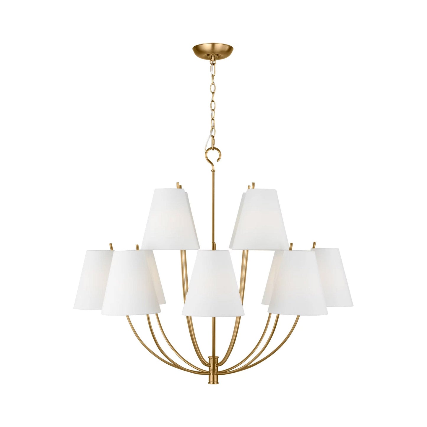 Marina Chandelier in Burnished Brass (40-Inch).