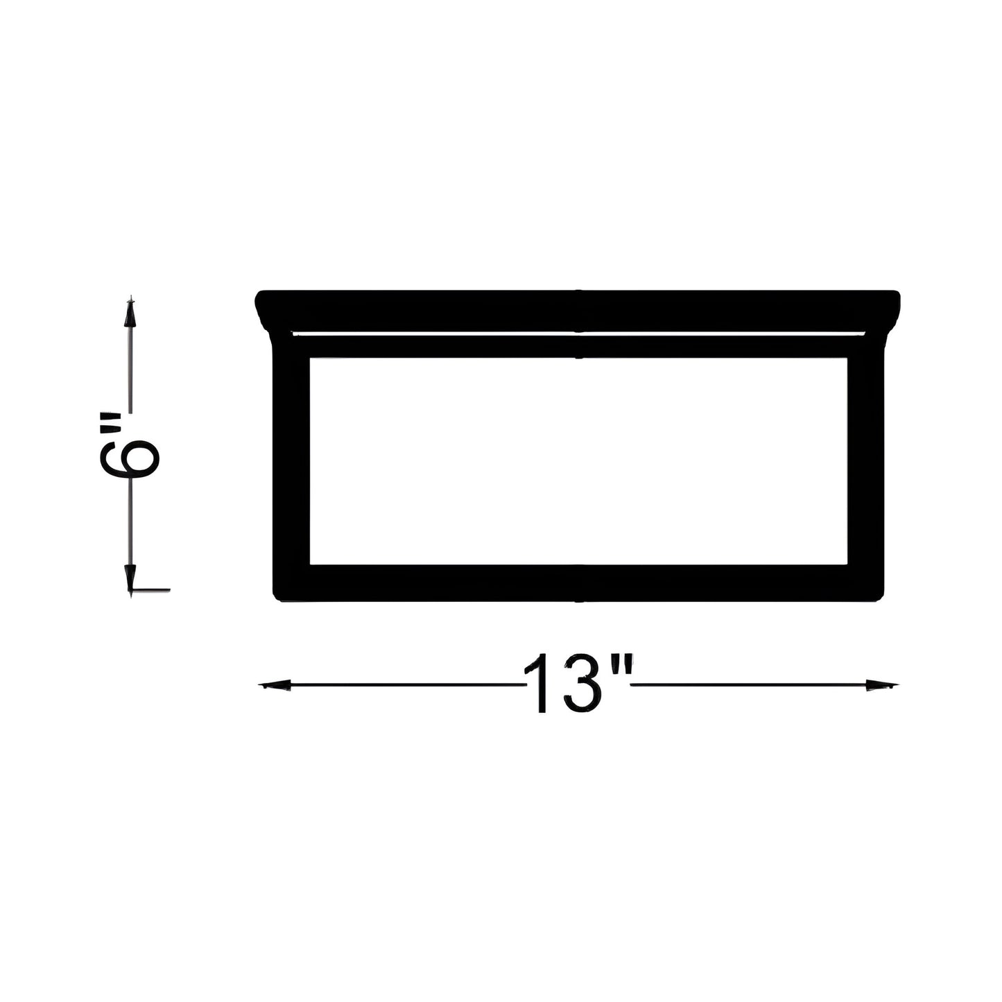 McHenry Outdoor LED Flush Mount Ceiling Light - line drawing.
