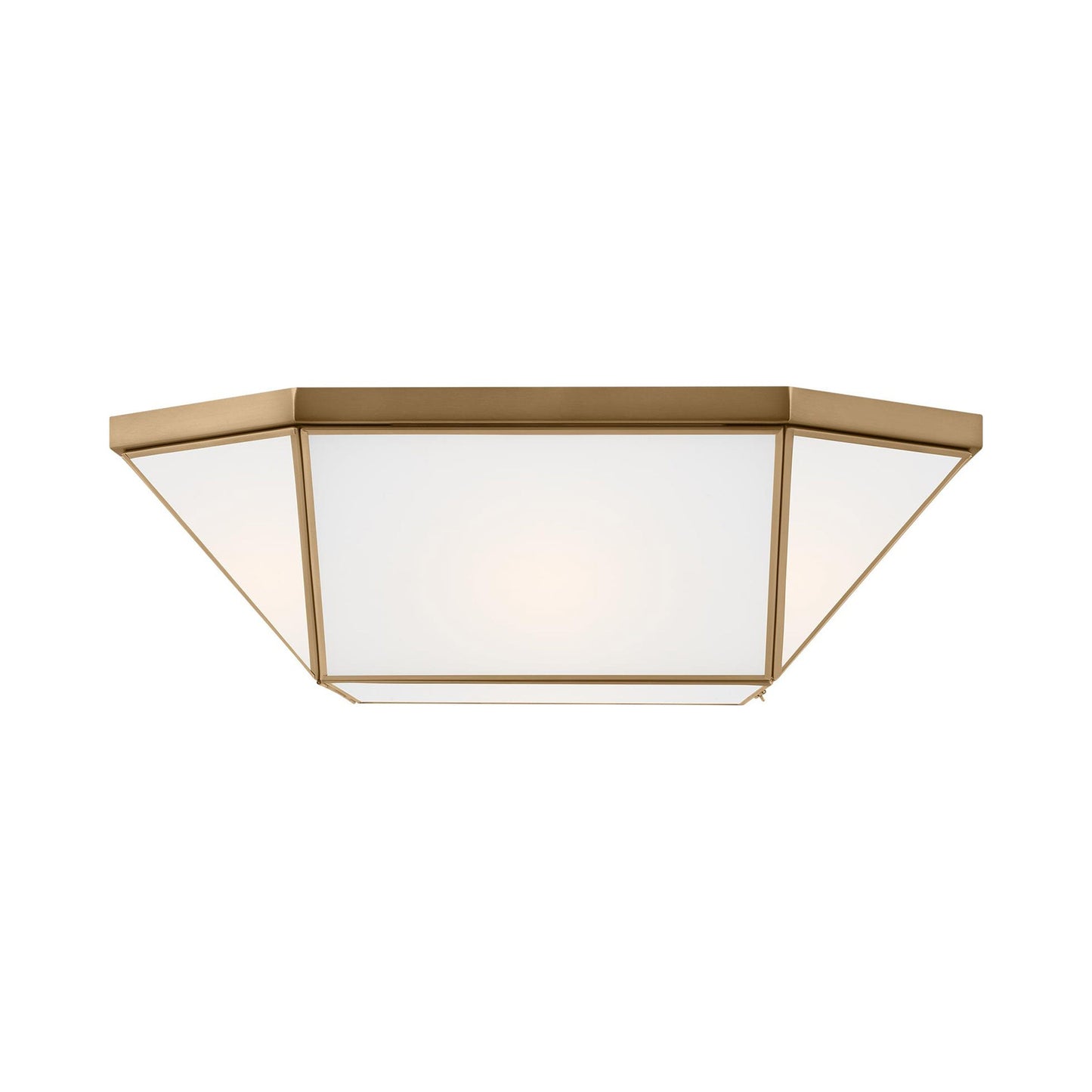 Morrison Flush Mount Ceiling Light in Satin Brass (4-Light).