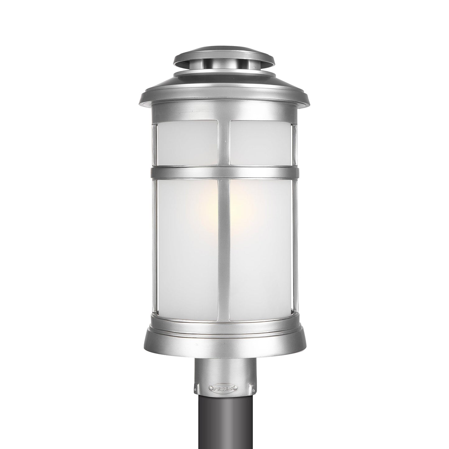 Newport Outdoor Post Light in Painted Brushed Steel.