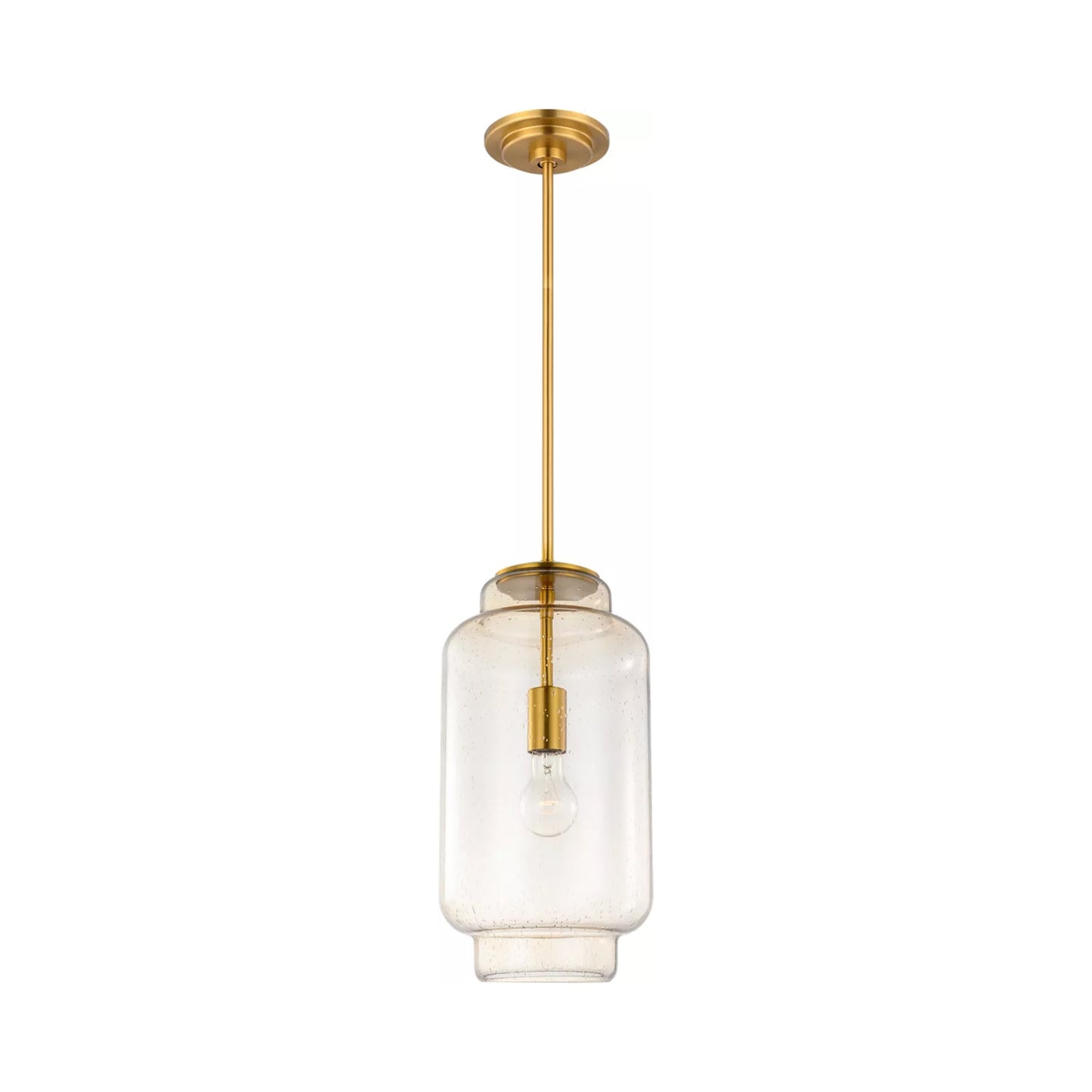 Nodier Pendant Light in Burnished Brass.