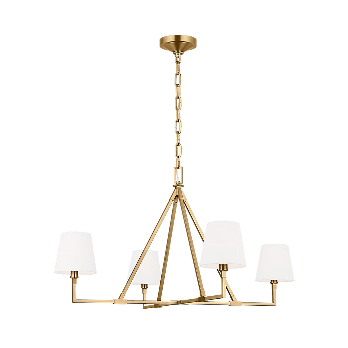 Perth Chandelier in Burnished Brass (40-Inch).