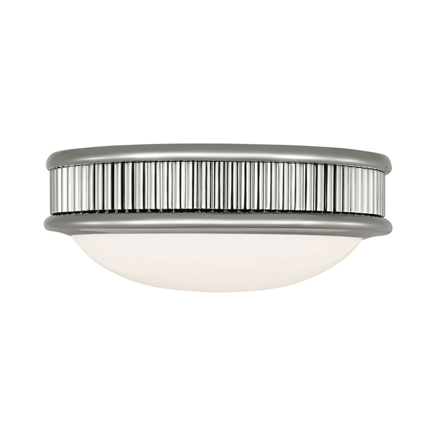 Ritz LED Flush Mount Ceiling Light in Polished Nickel (8-Inch).