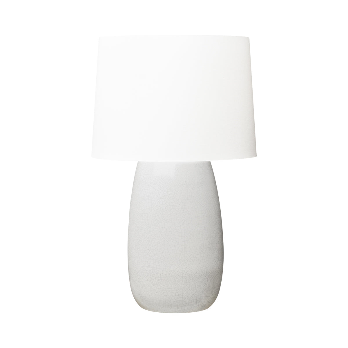 Roma Table Lamp in White Crackle.