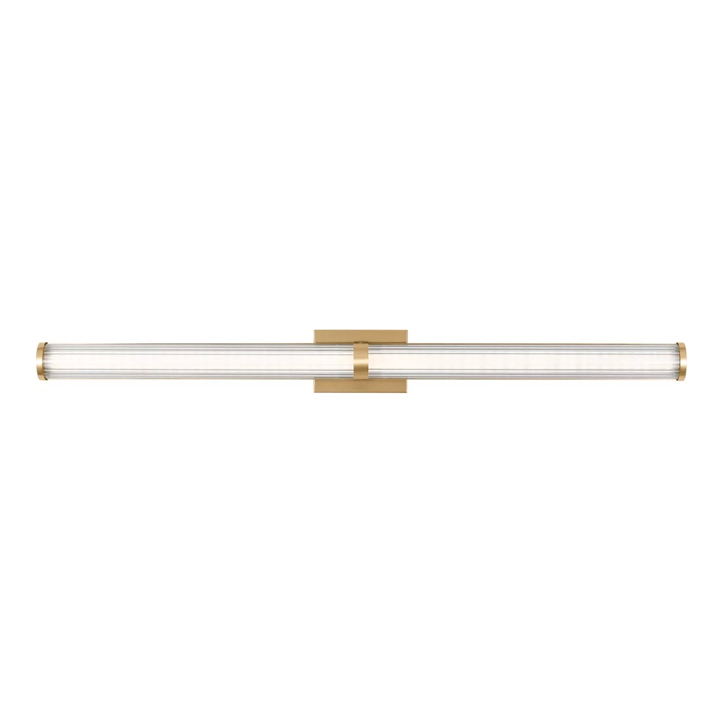 Syden LED Bath Wall Light in Satin Brass (48-Inch).