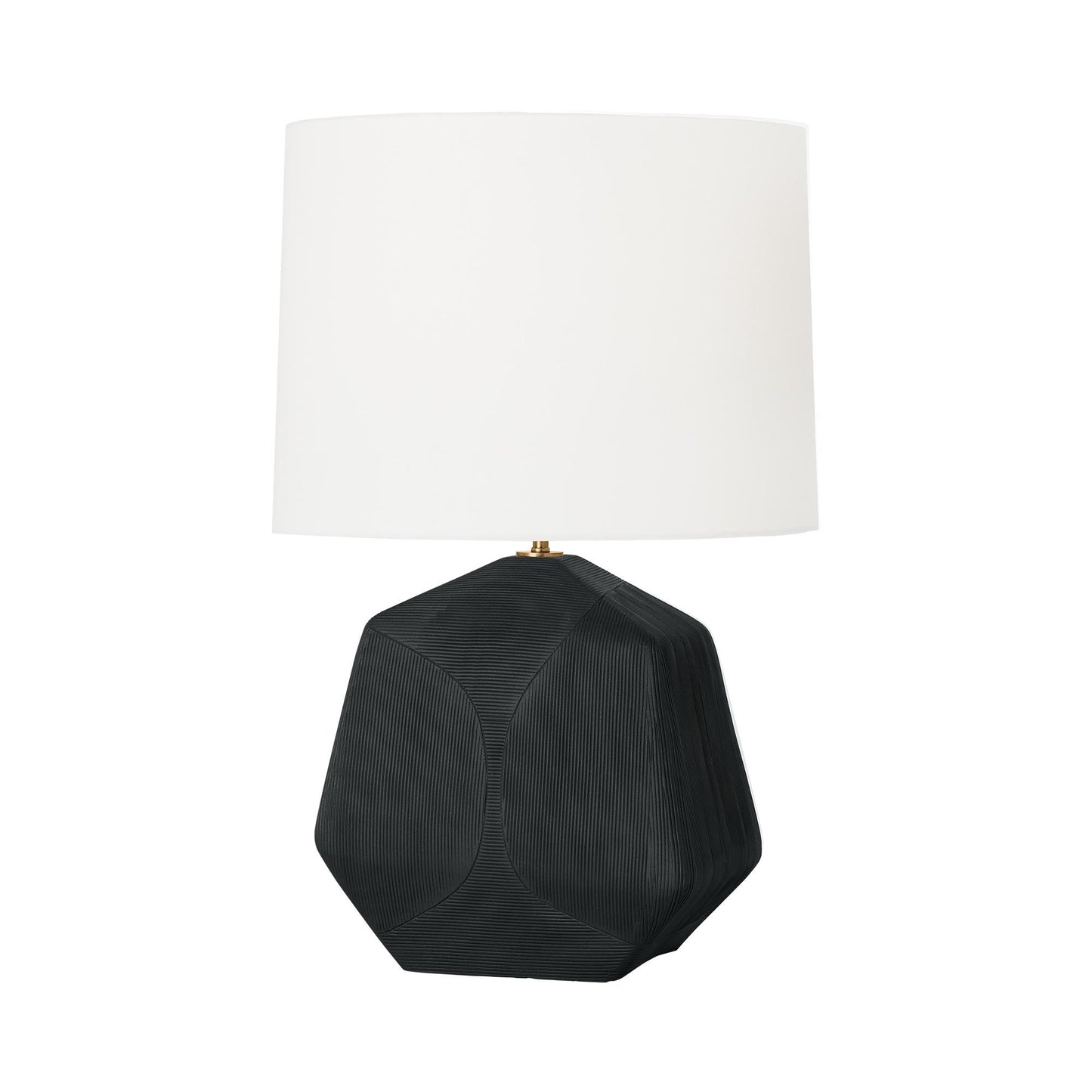 Tallulah Table Lamp in Rough Black Ceramic.