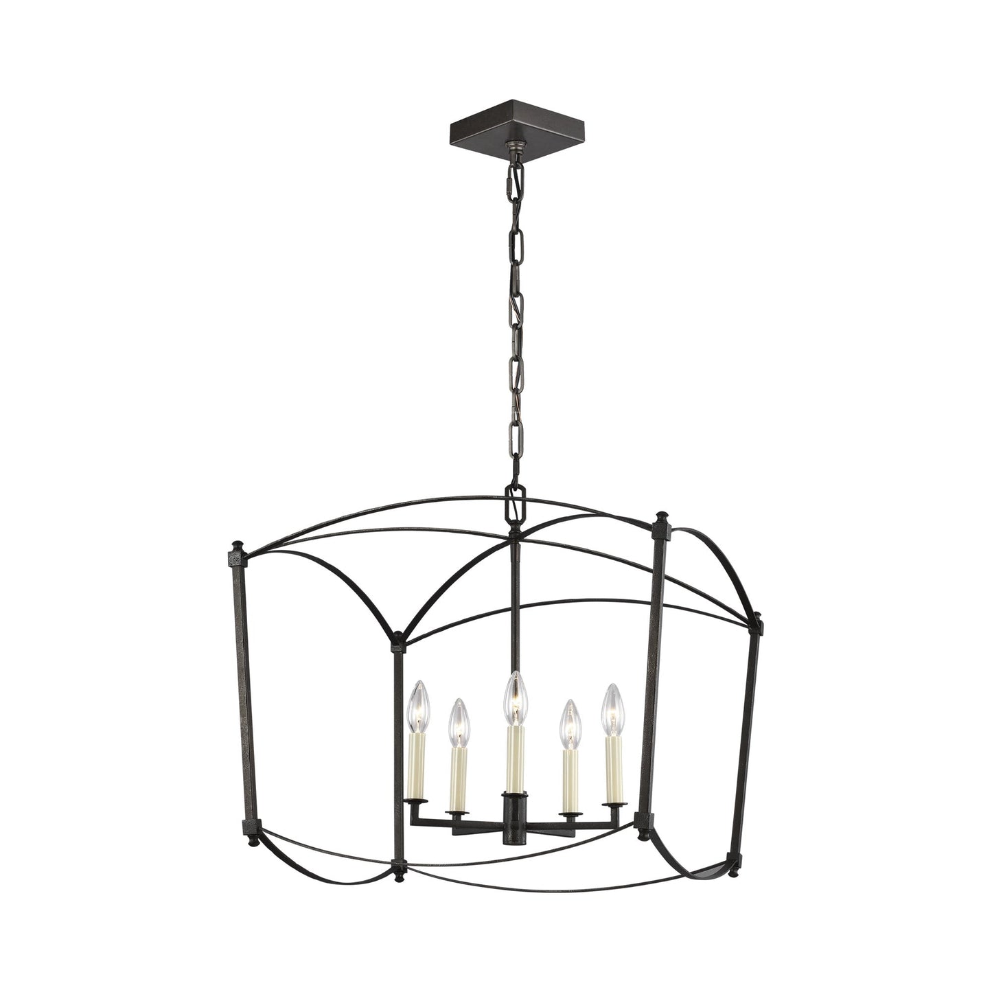 Thayer Chandelier in Smith Steel.