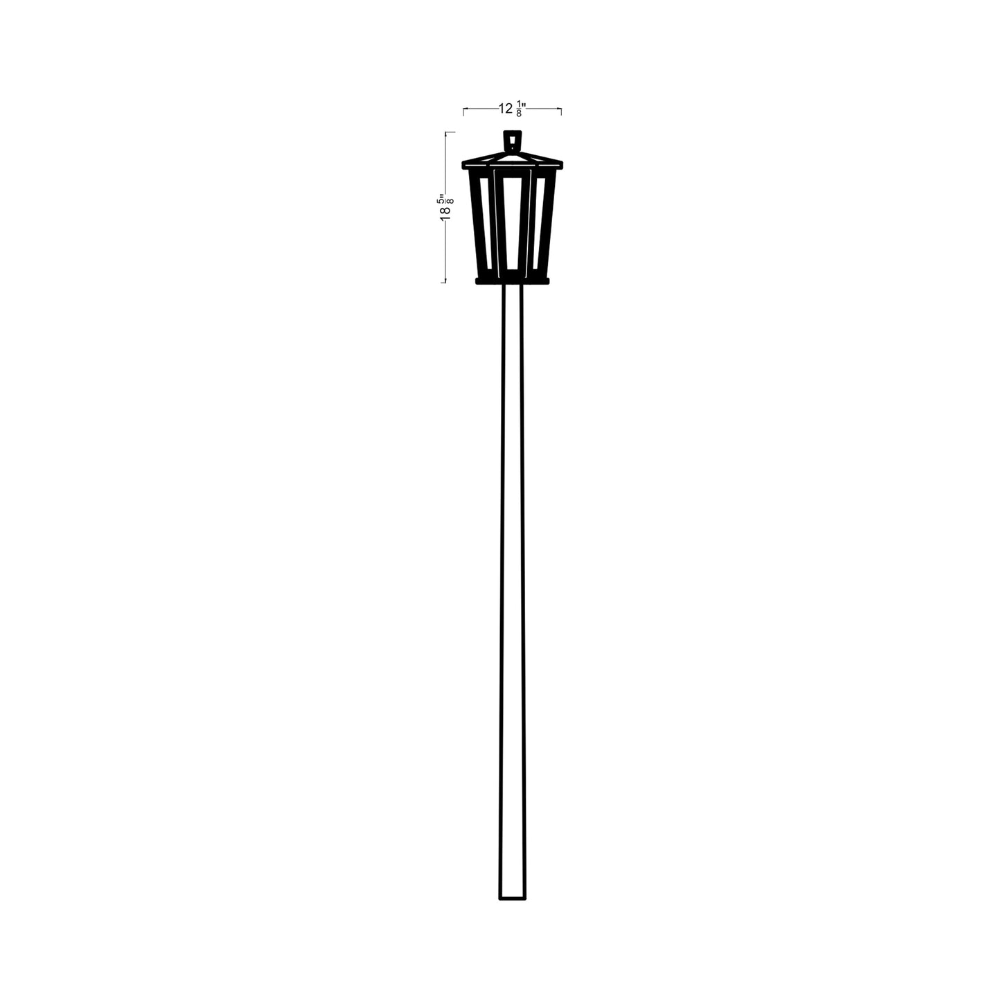 Witley Outdoor Pendant Light - line drawing.