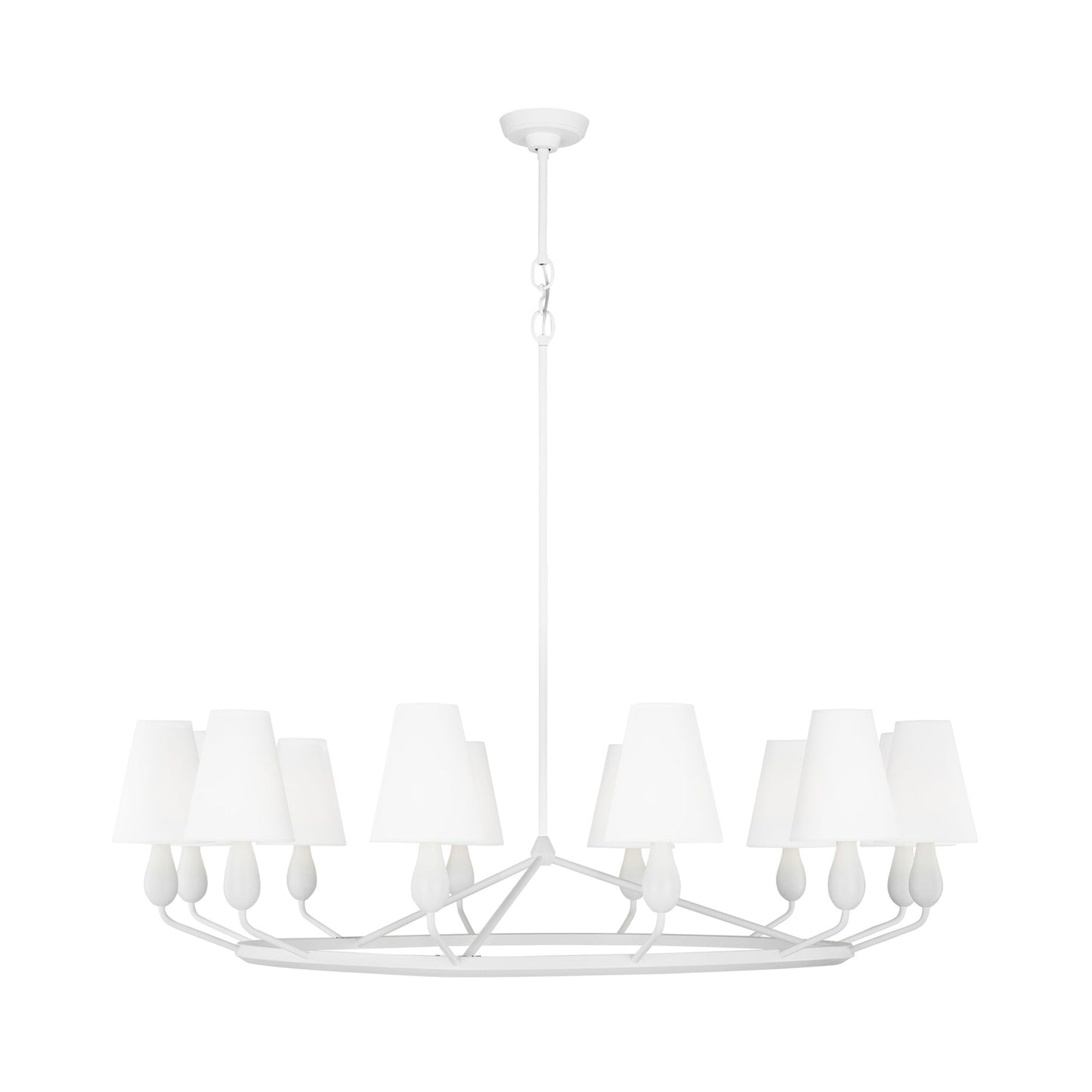 Ziba Chandelier in Matte White (12-Light).