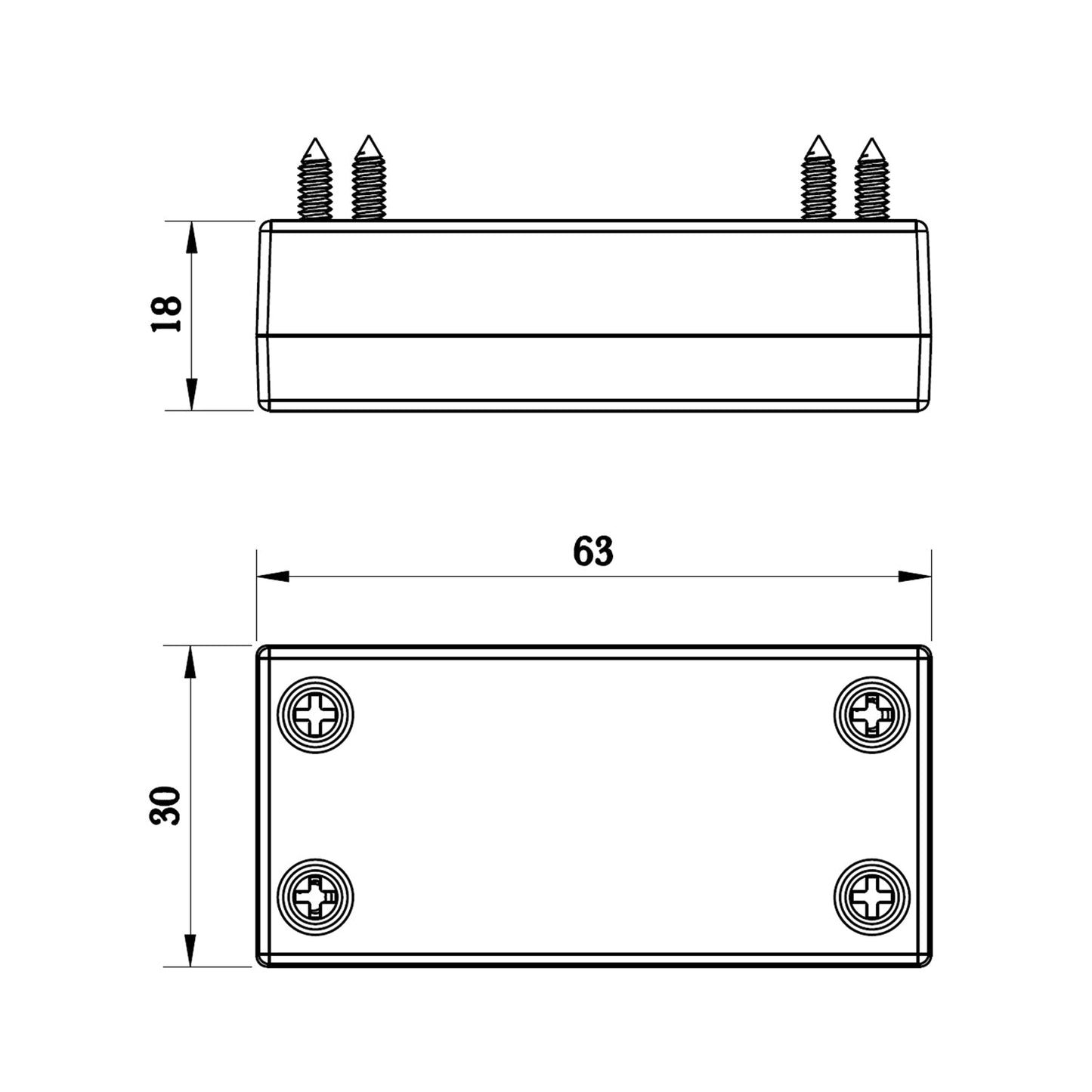 5-3 Low Voltage Wiring Box for InvisiLED - line drawing.