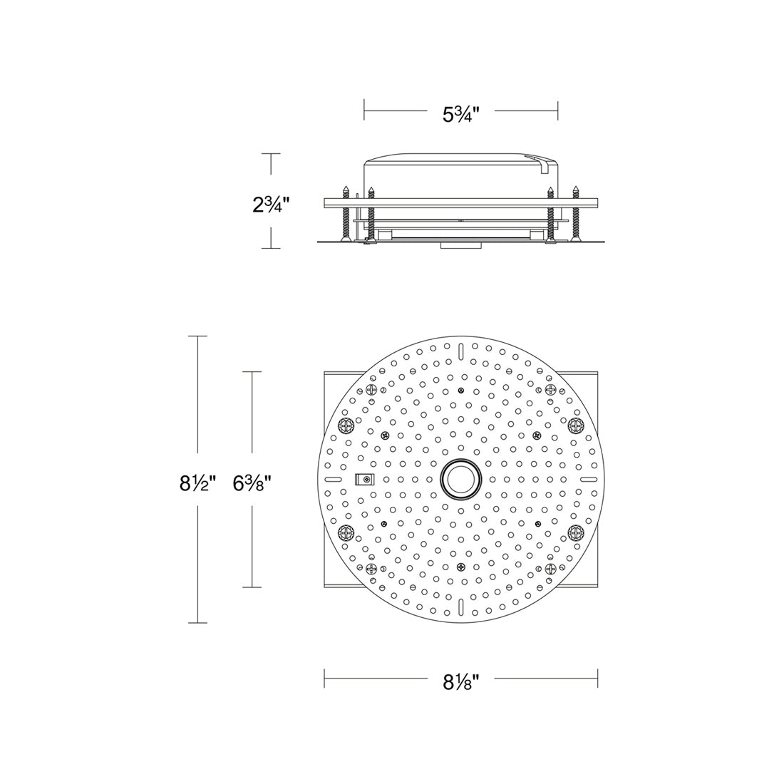 Aetehr Atomic Round Housing - line drawing.