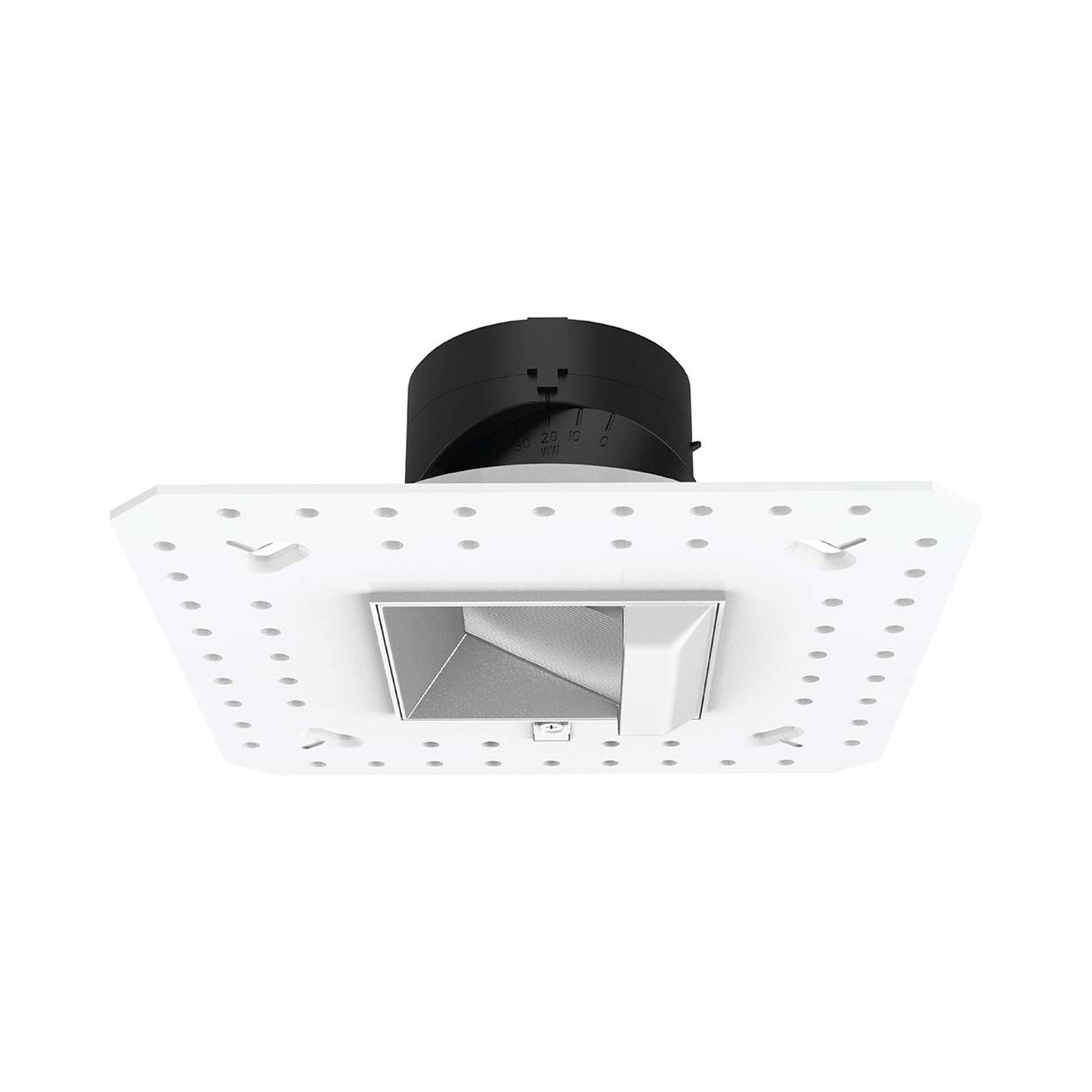 Aether 2 Inch Wall Wash Trimless Square LED Recessed Trim in Haze/White.